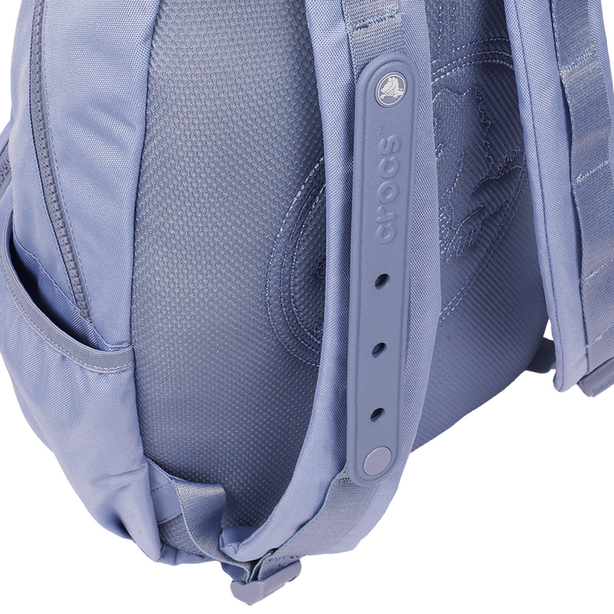 Crocs Back to School Customizable Backpack with EVA Front Pocket and Gaming Jibbitz Charms - Blue - BLUE