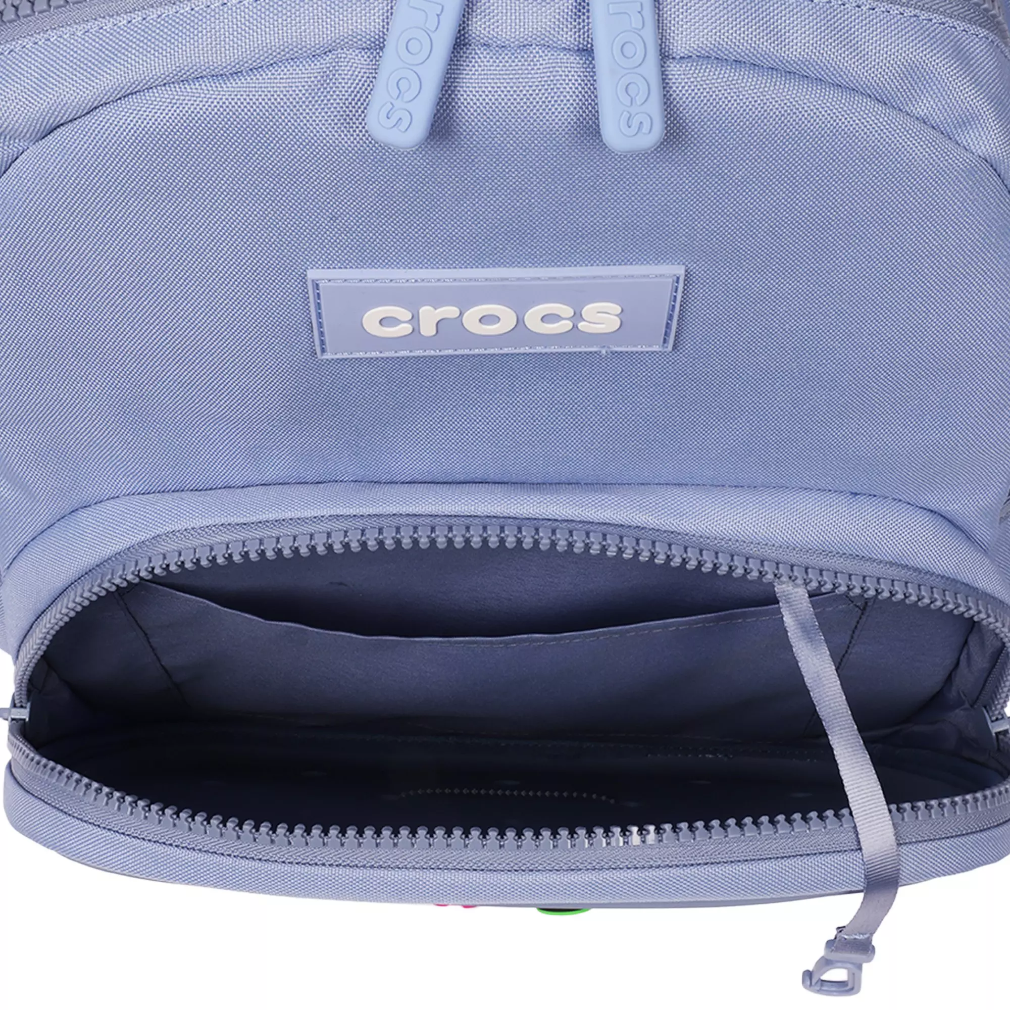 Crocs Back to School Customizable Backpack with EVA Front Pocket and Gaming Jibbitz Charms - Blue - BLUE