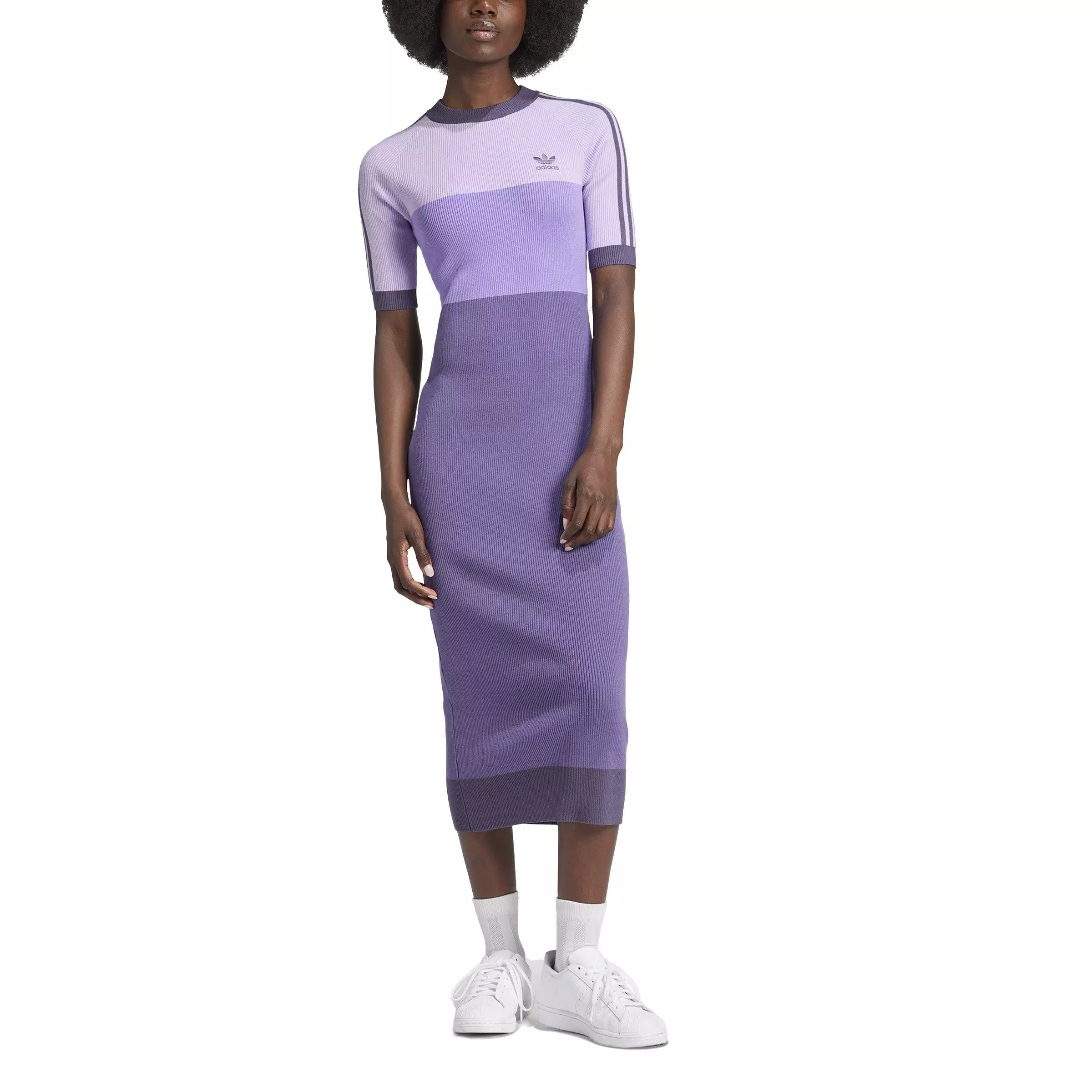 adidas Originals Women's Kseniaschnaider Knit Dress -Purple - PURPLE