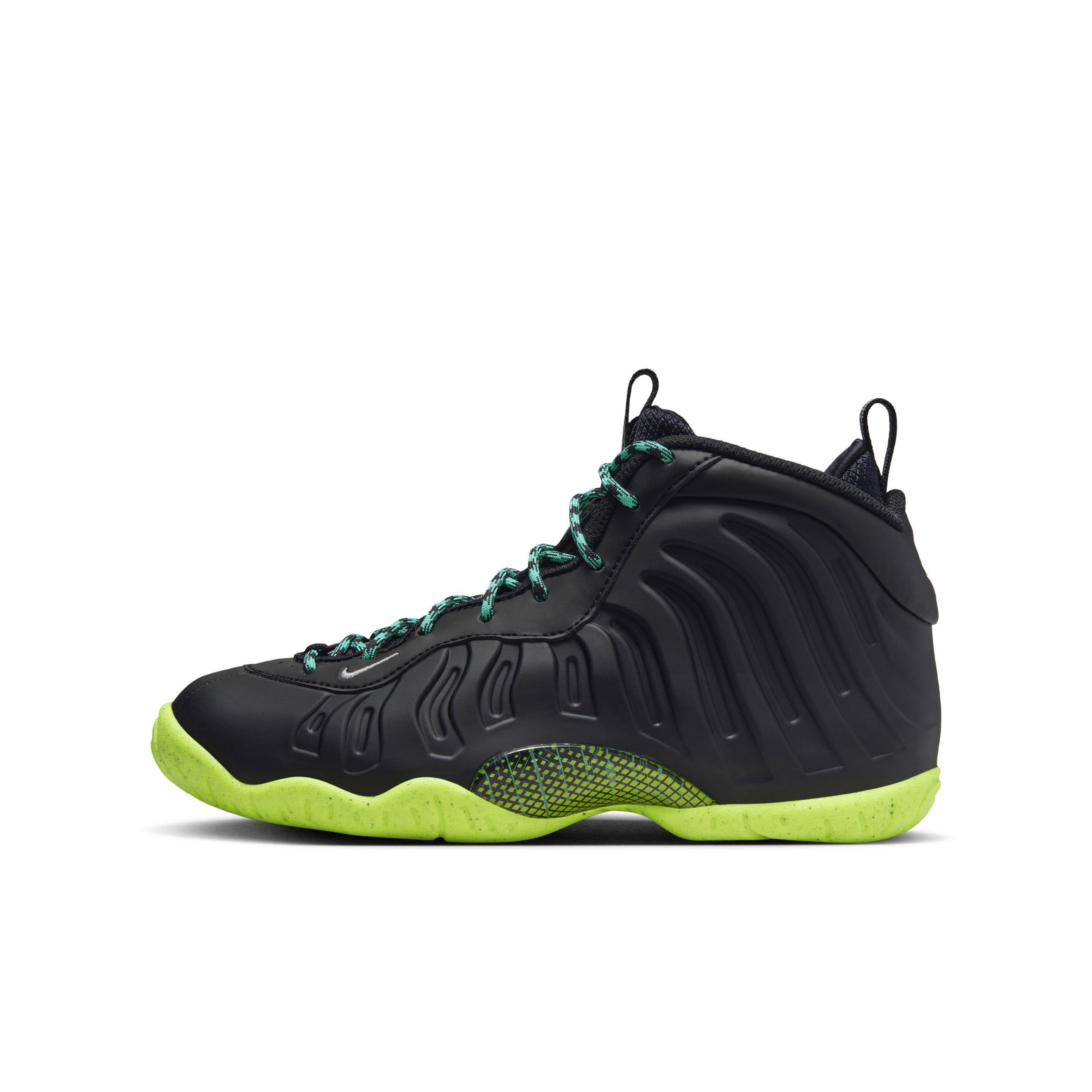 Nike Little Posite One Grade School Boys' "Black/Metallic Silver/Volt/Clear Jade" Shoe