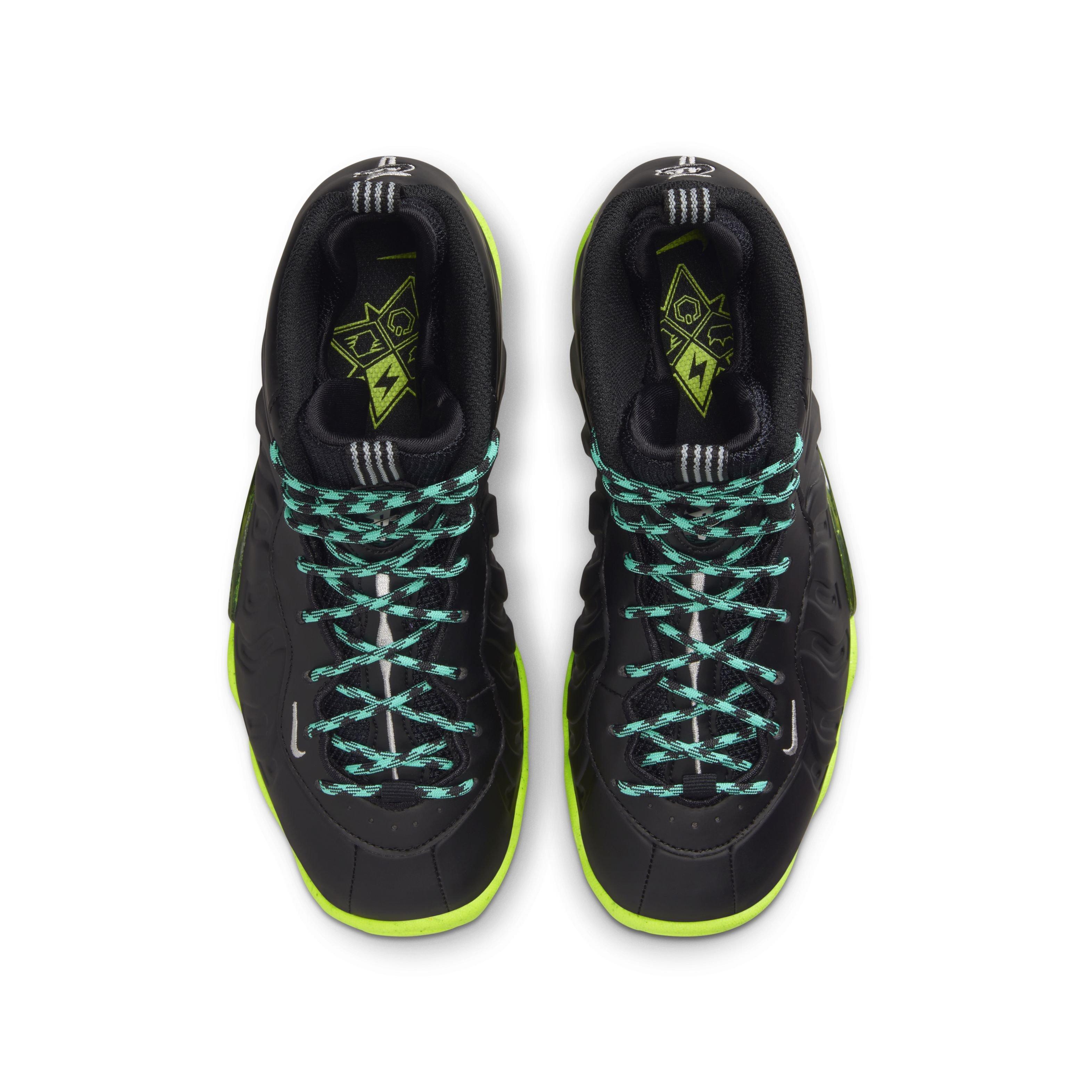 Nike Little Posite One Grade School Boys' "Black/Metallic Silver/Volt/Clear Jade" Shoe