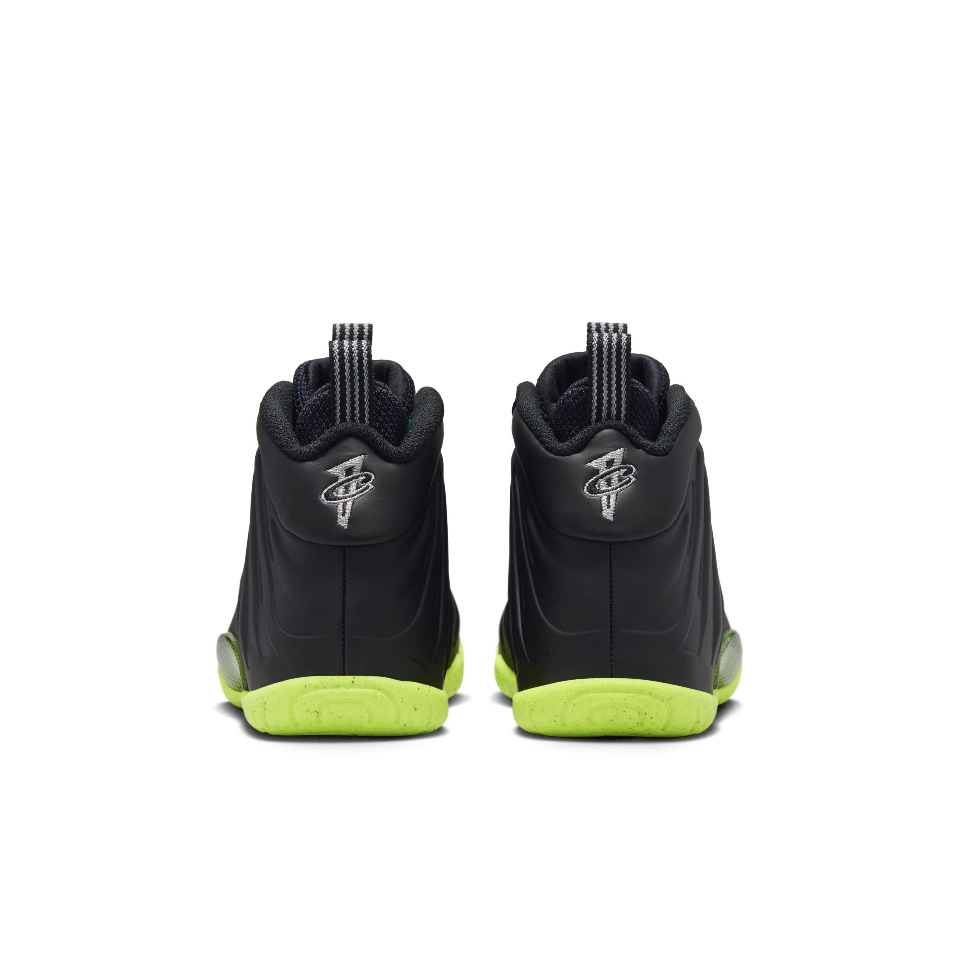 Nike Little Posite One Grade School Boys' "Black/Metallic Silver/Volt/Clear Jade" Shoe