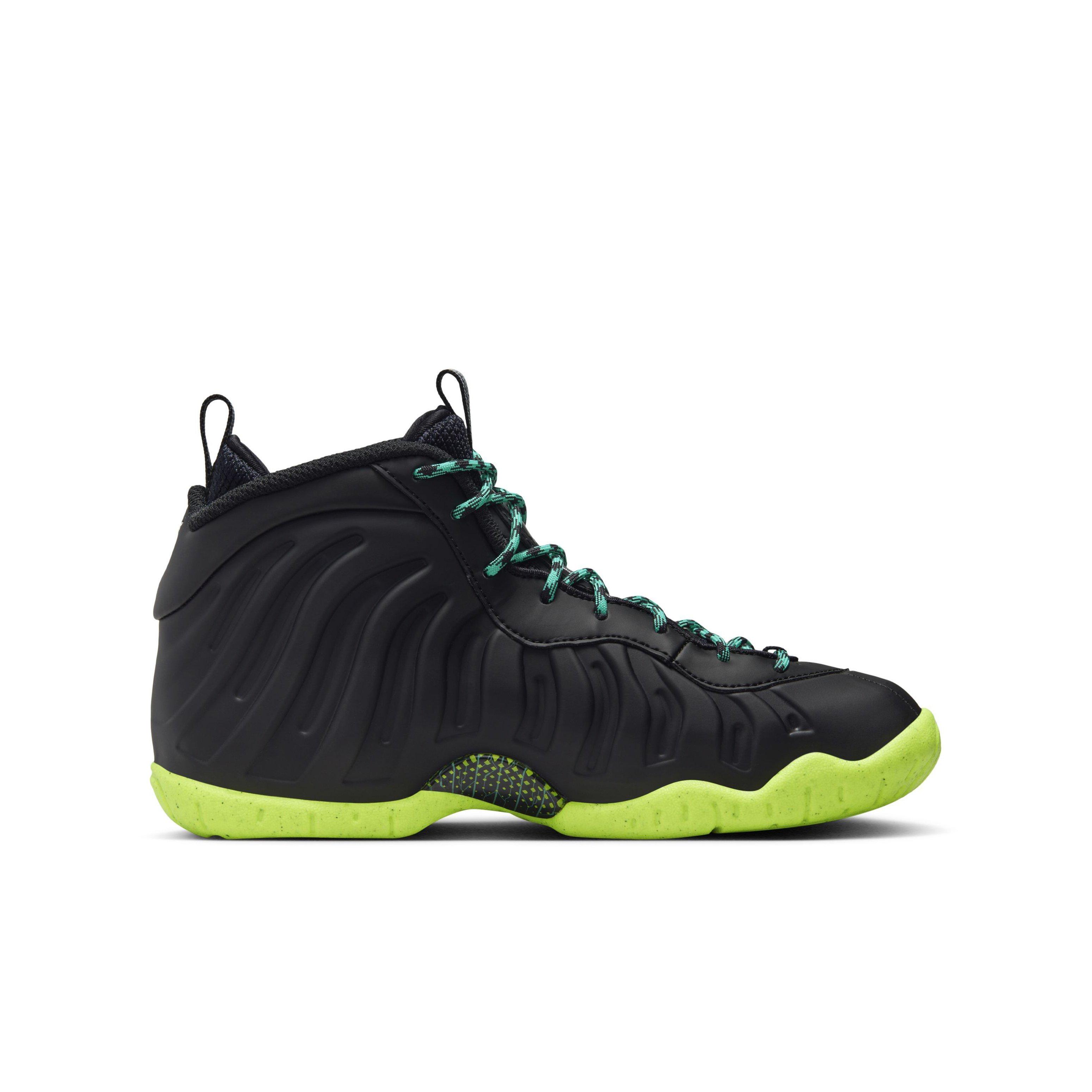 Nike Little Posite One "Black/Metallic Silver/Volt/Clear Jade" Grade School Boys' Shoe