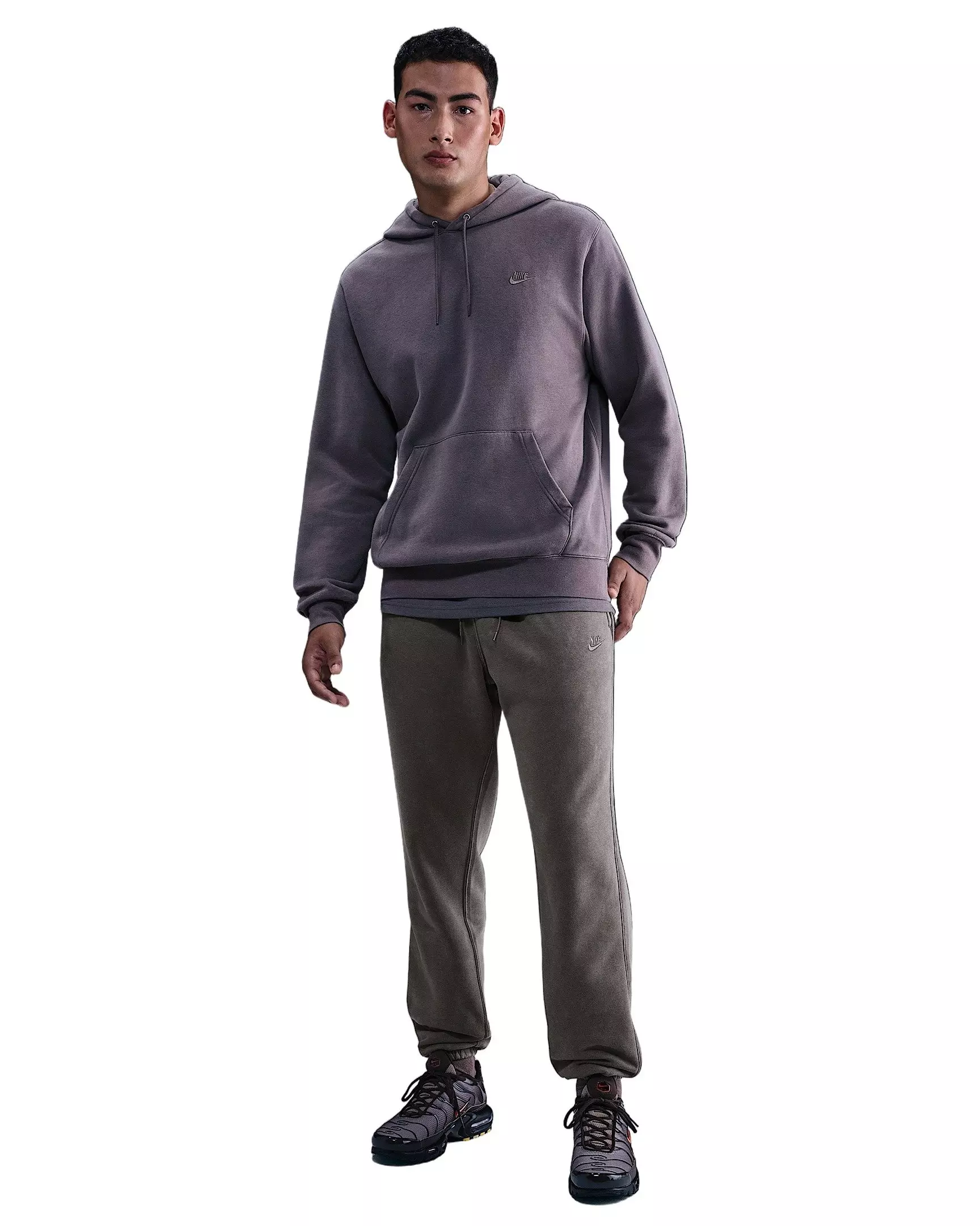 Nike Men's Sportswear BB Washed Cuffed Fleece Pants - Stone - STONE 