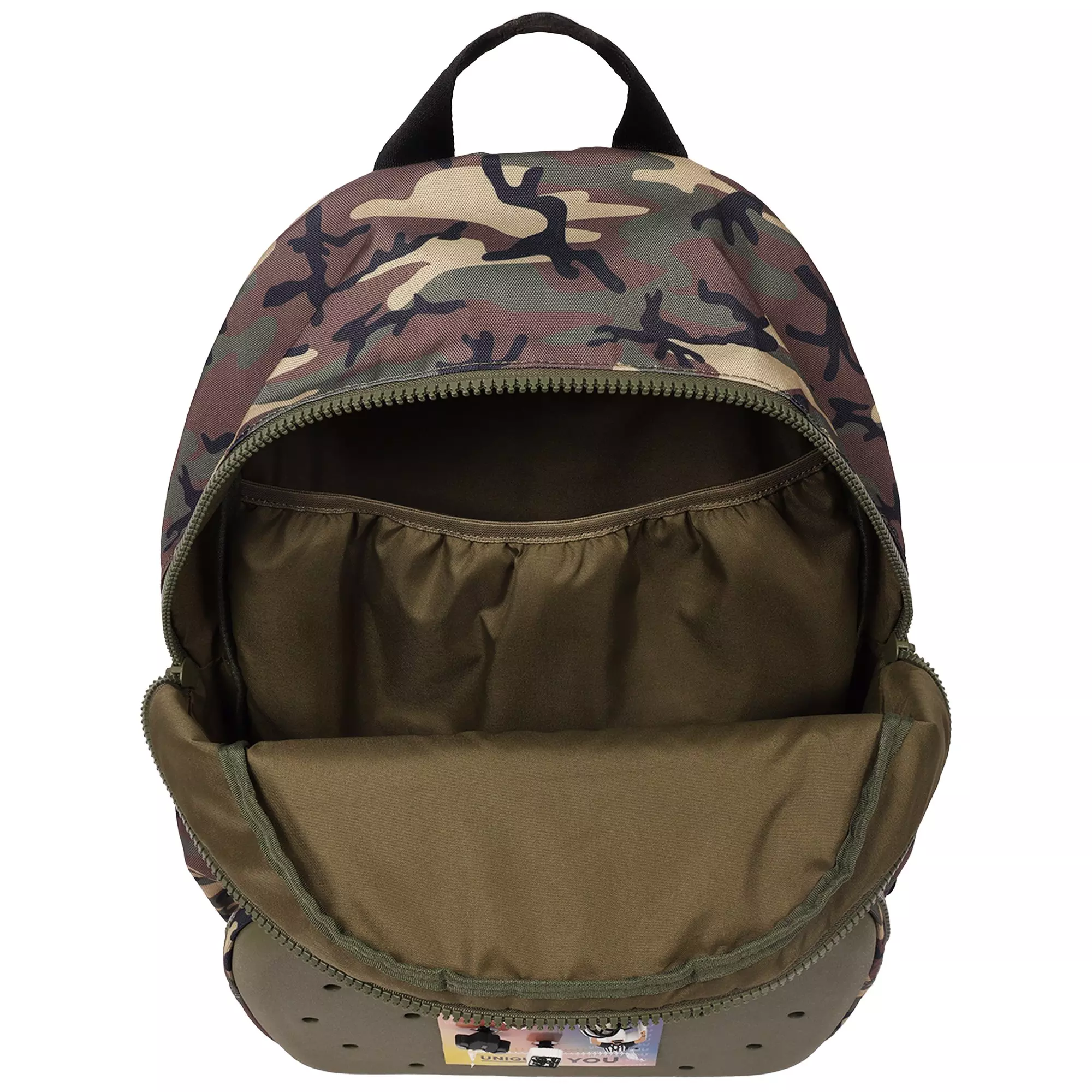 Crocs Back to School Customizable Backpack with EVA Front Pocket and Football Jibbitz Charms - Camo - CAMOUFLAGE