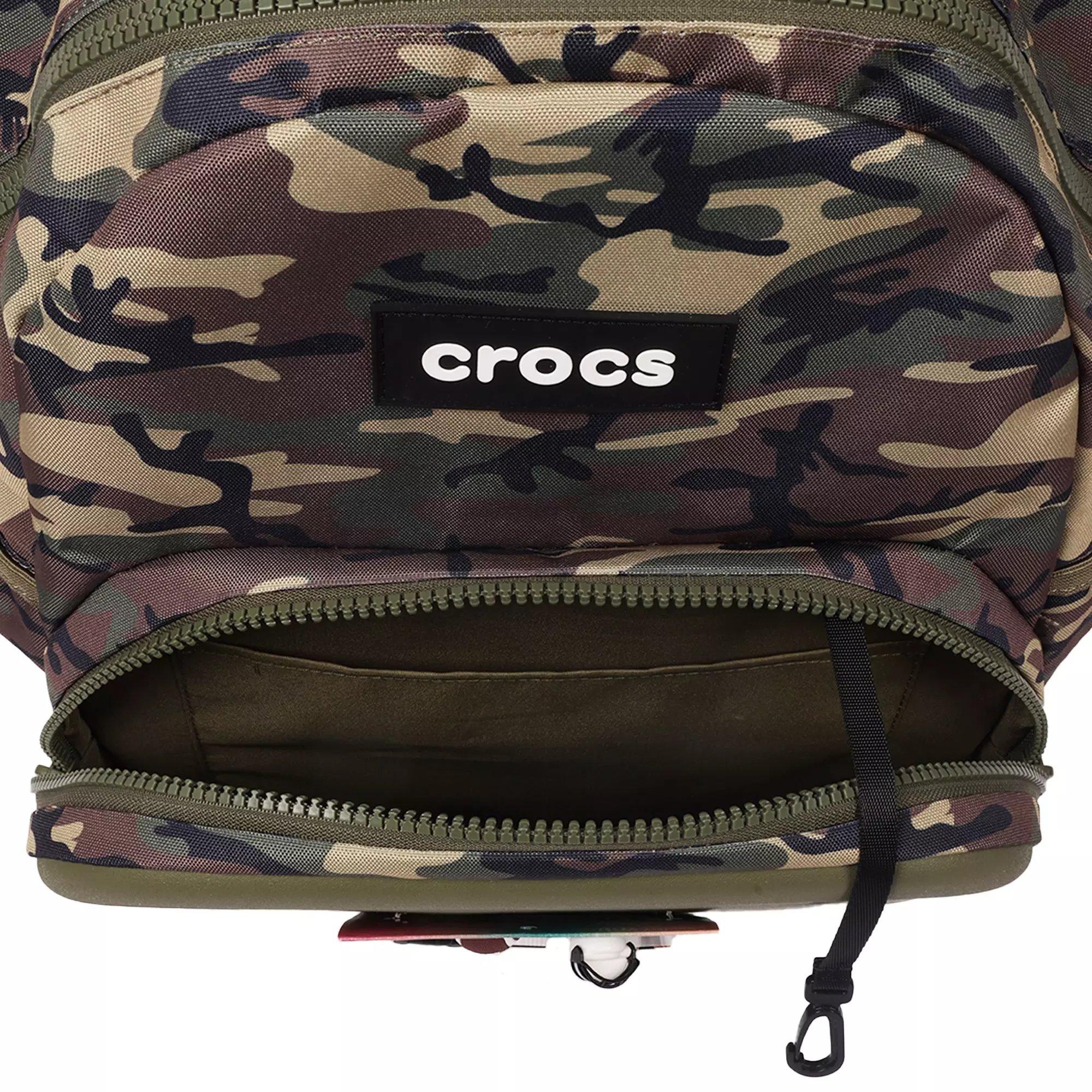 Crocs Back to School Customizable Backpack with EVA Front Pocket and Football Jibbitz Charms - Camo - CAMOUFLAGE