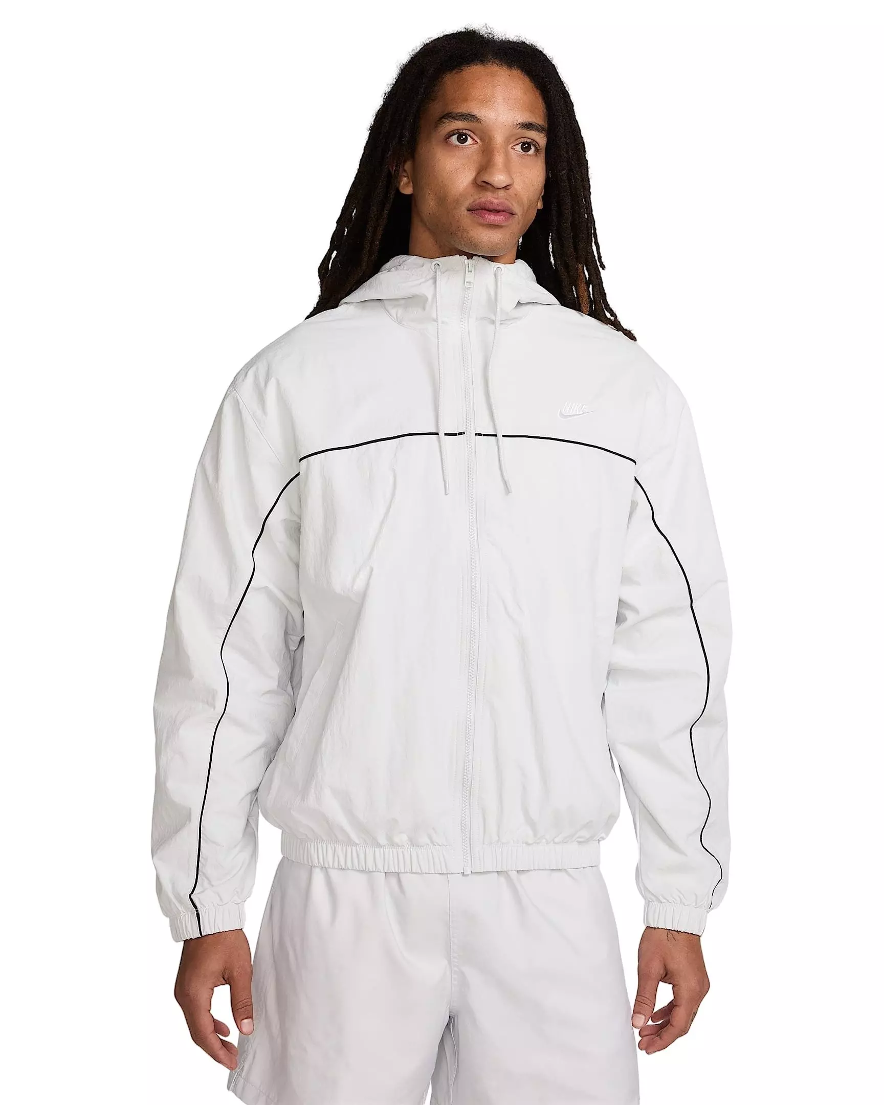Nike Men's Club Hooded Jacket - Light Grey - LIGHT GREY