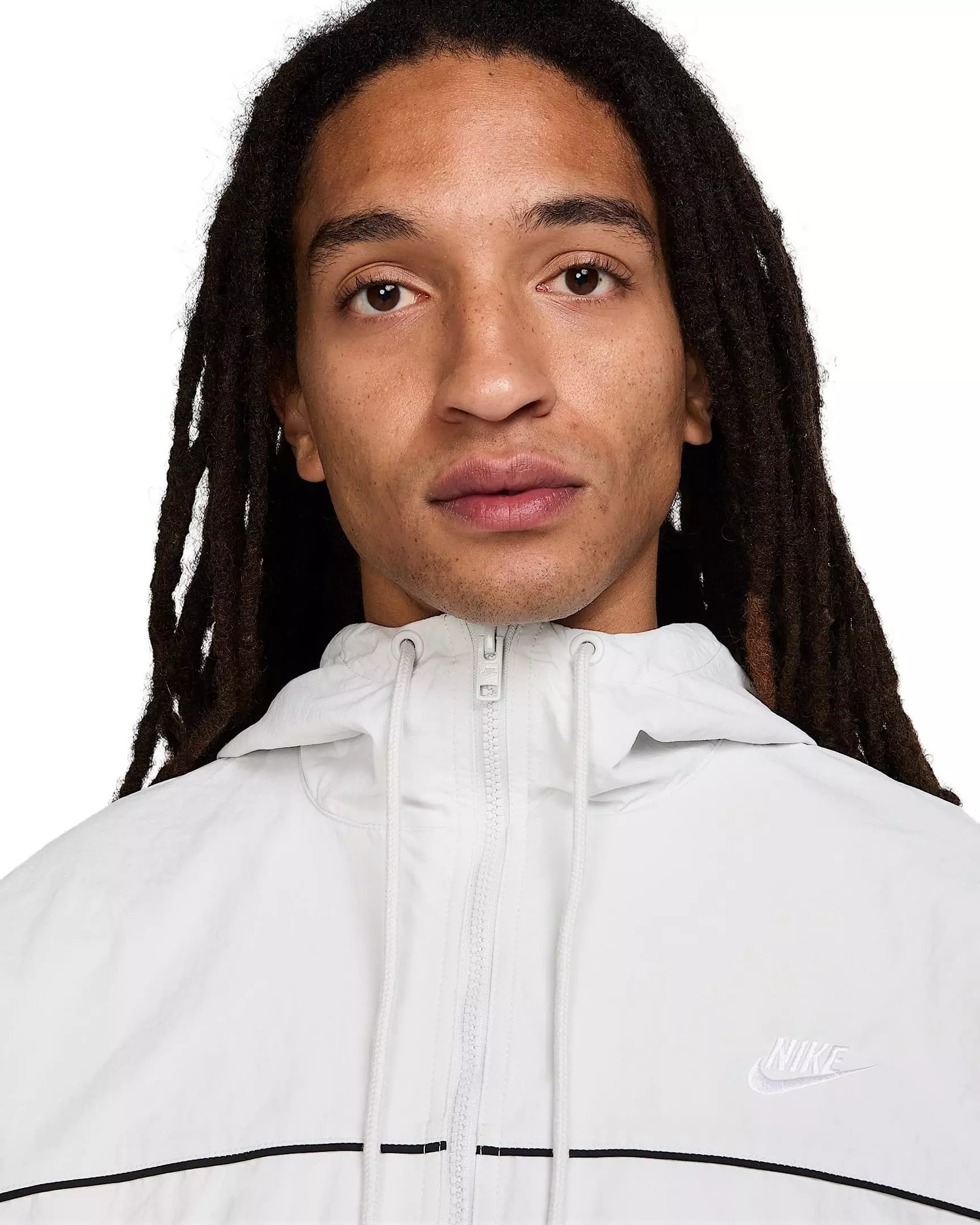 Nike Men's Club Hooded Jacket - Light Grey - LIGHT GREY