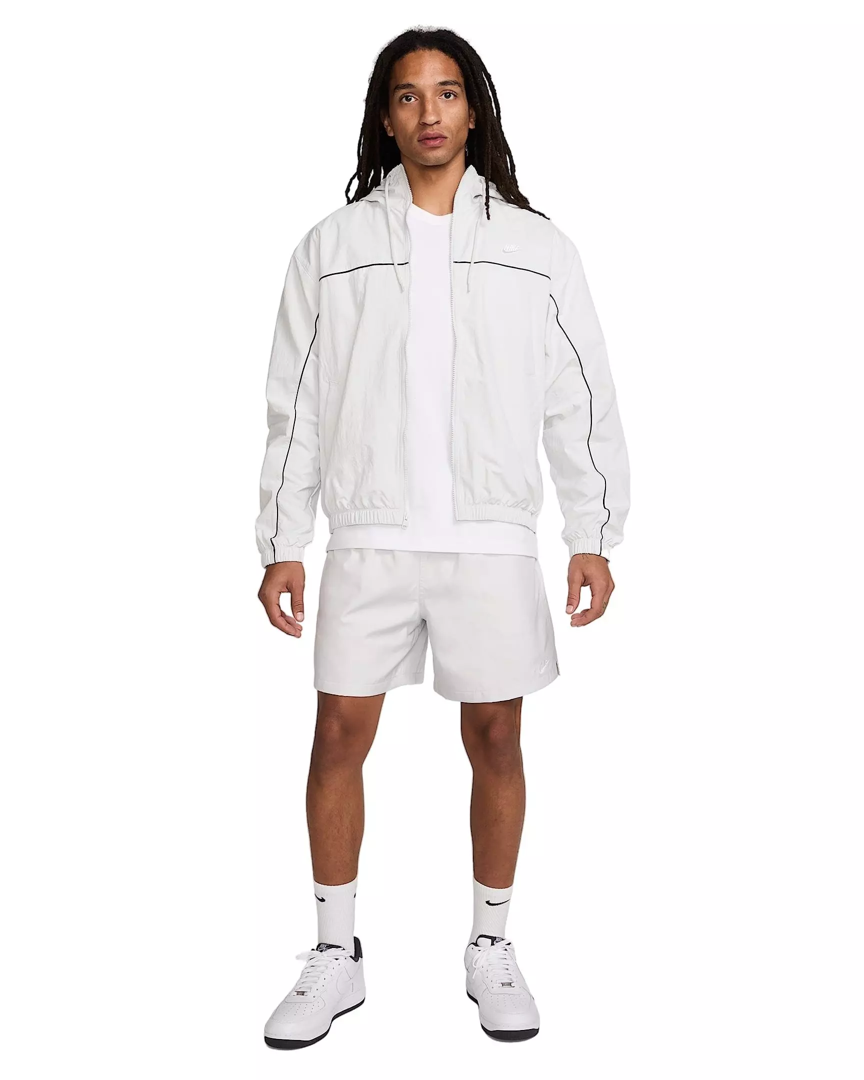 Nike Men's Club Hooded Jacket - Light Grey - LIGHT GREY