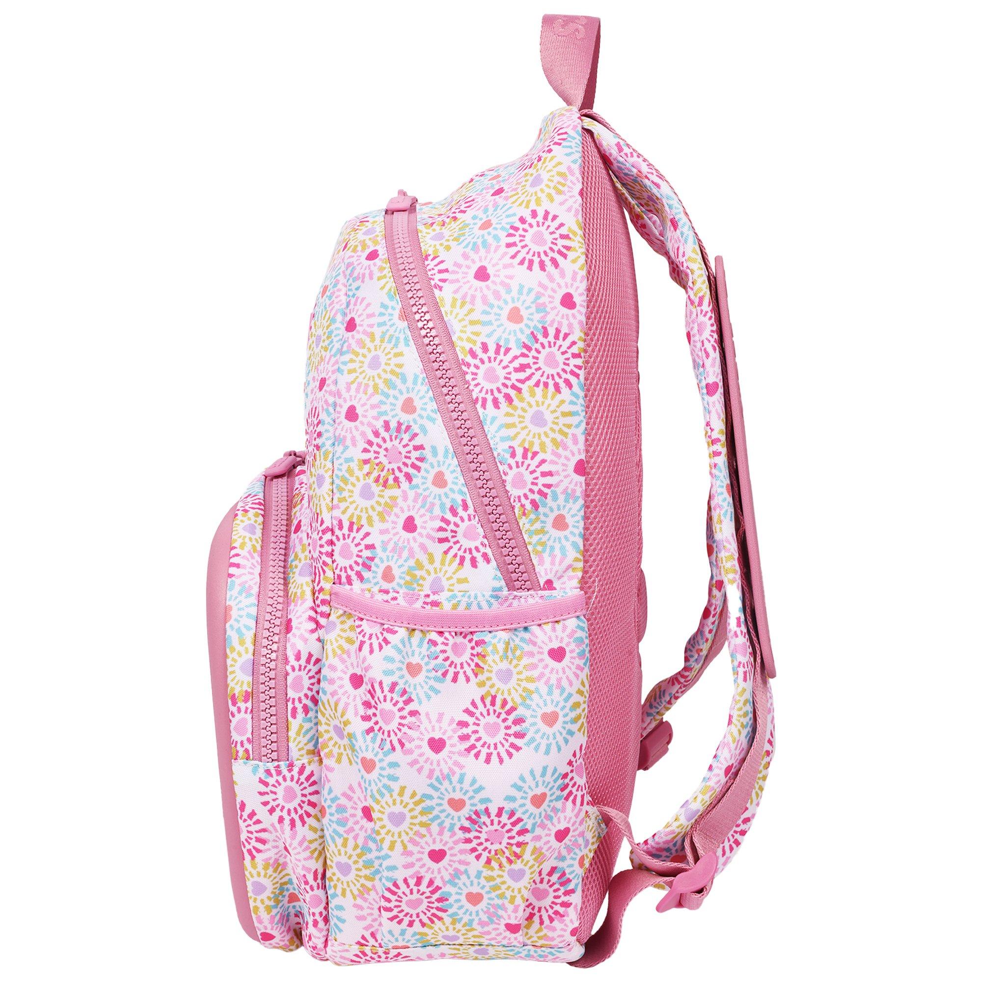 Crocs Back to School Customizable Backpack with EVA Front Pocket and Floral Jibbitz Charms - Rose - ROSE