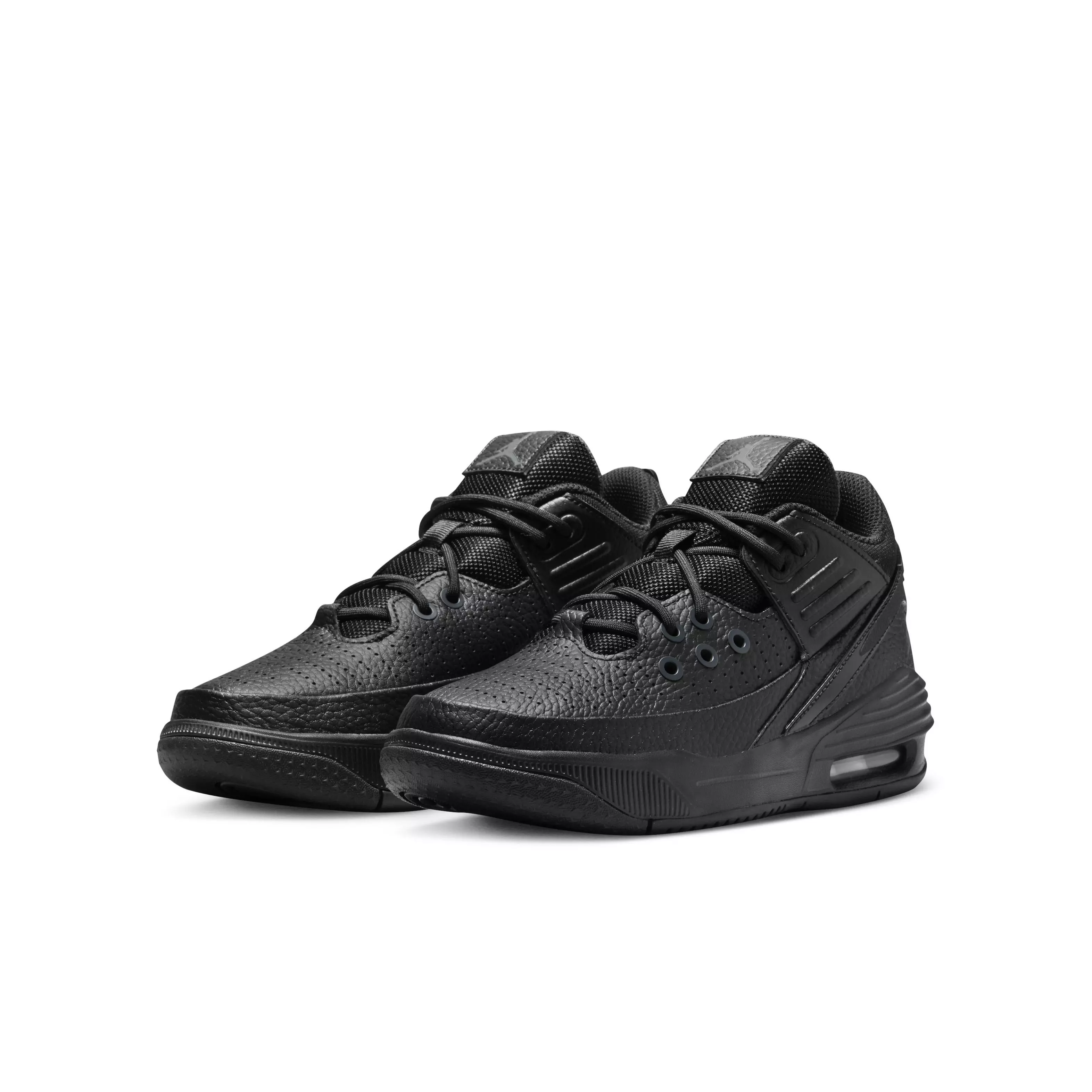 Jordan Max Aura 5 "Black/Anthracite/Black" Grade School Boys' Shoe - BLACK/ANTHRACITE/BLACK