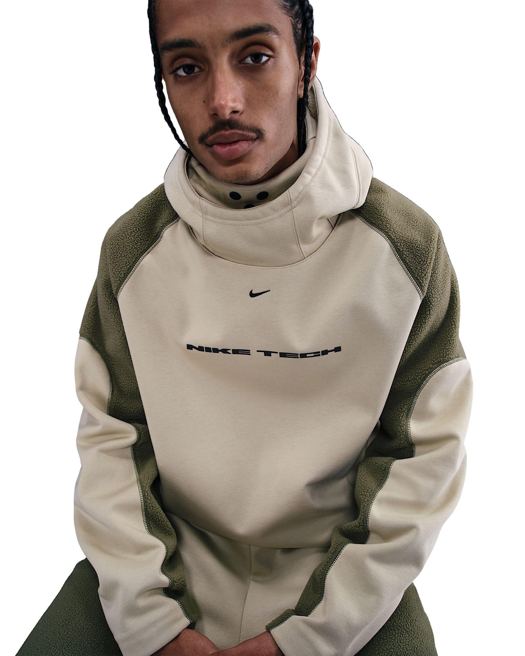 Nike Men's Tech Boreas Oversized Hoodie - BROWN Thumbnail View 3