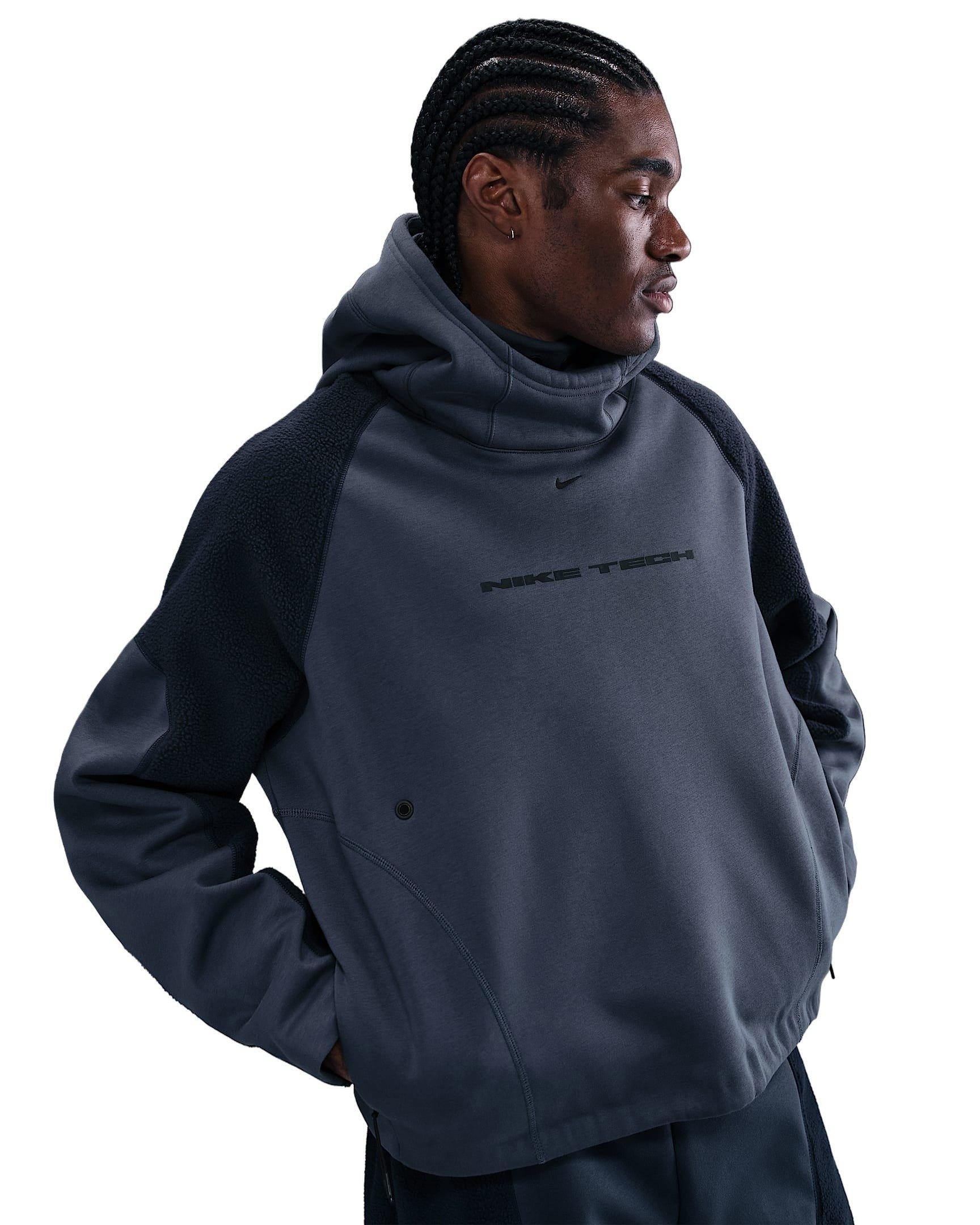 Nike Men's Tech Boreas Oversized Hoodie - BLUE Thumbnail View 1