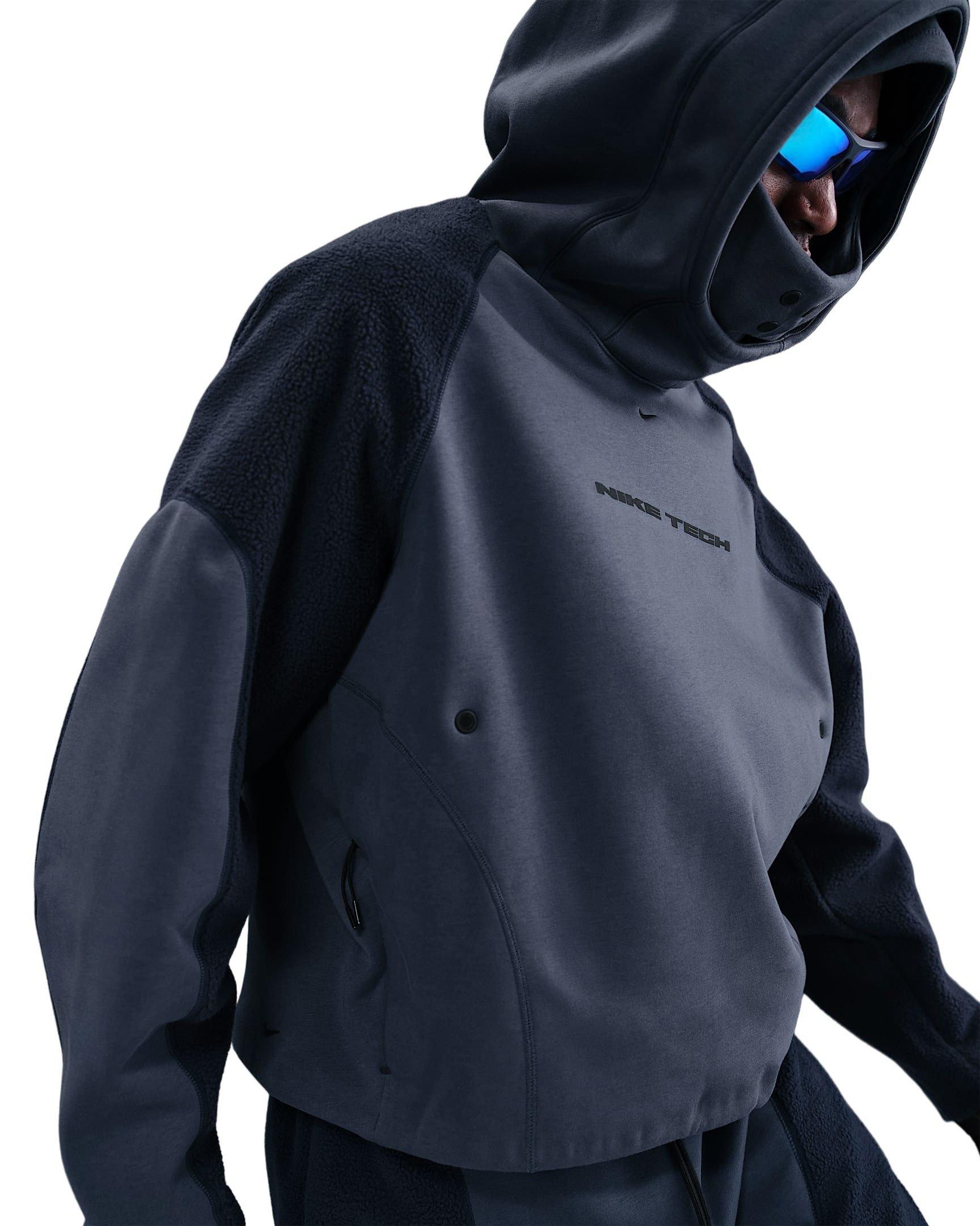 Nike Men's Tech Boreas Oversized Hoodie - BLUE Thumbnail View 3