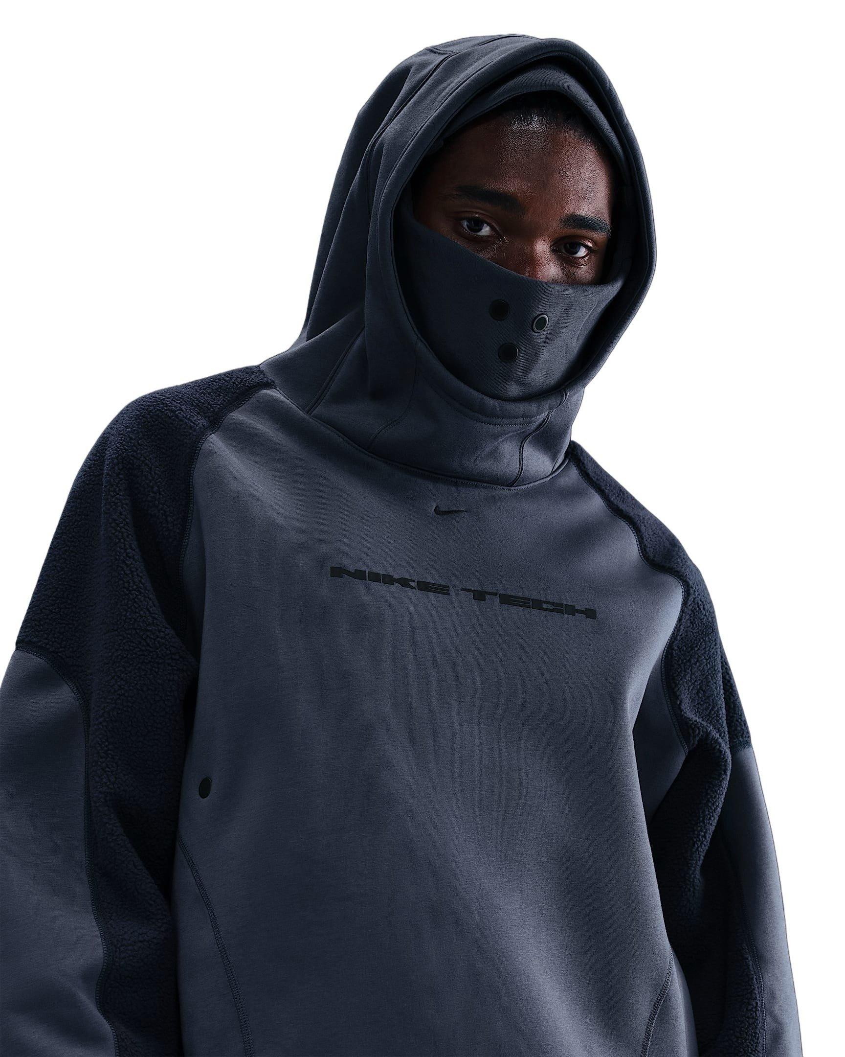 Nike Men's Tech Boreas Oversized Hoodie - BLUE Thumbnail View 4