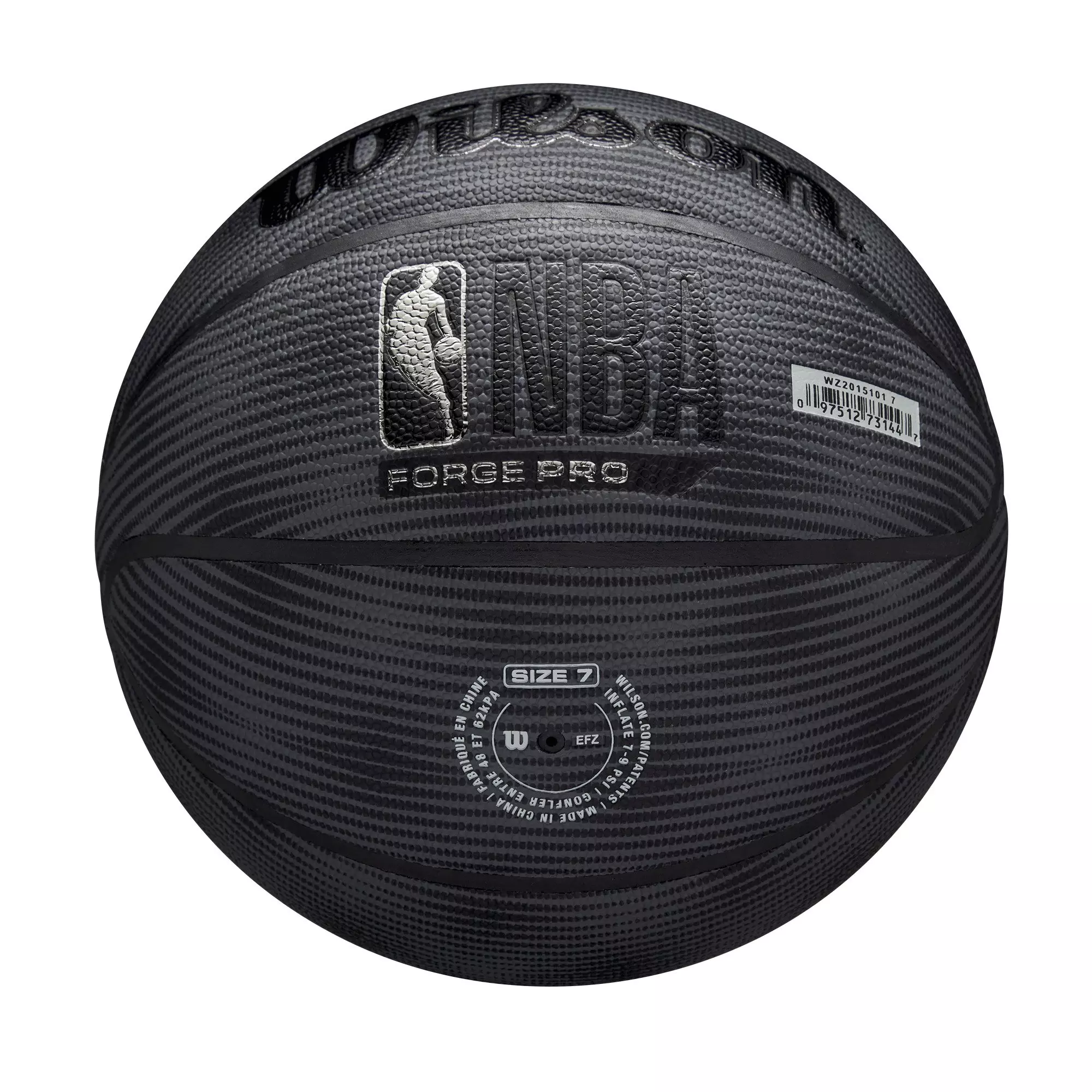 Wilson NBA Forge Pro 7 Basketball-Black - BLACK