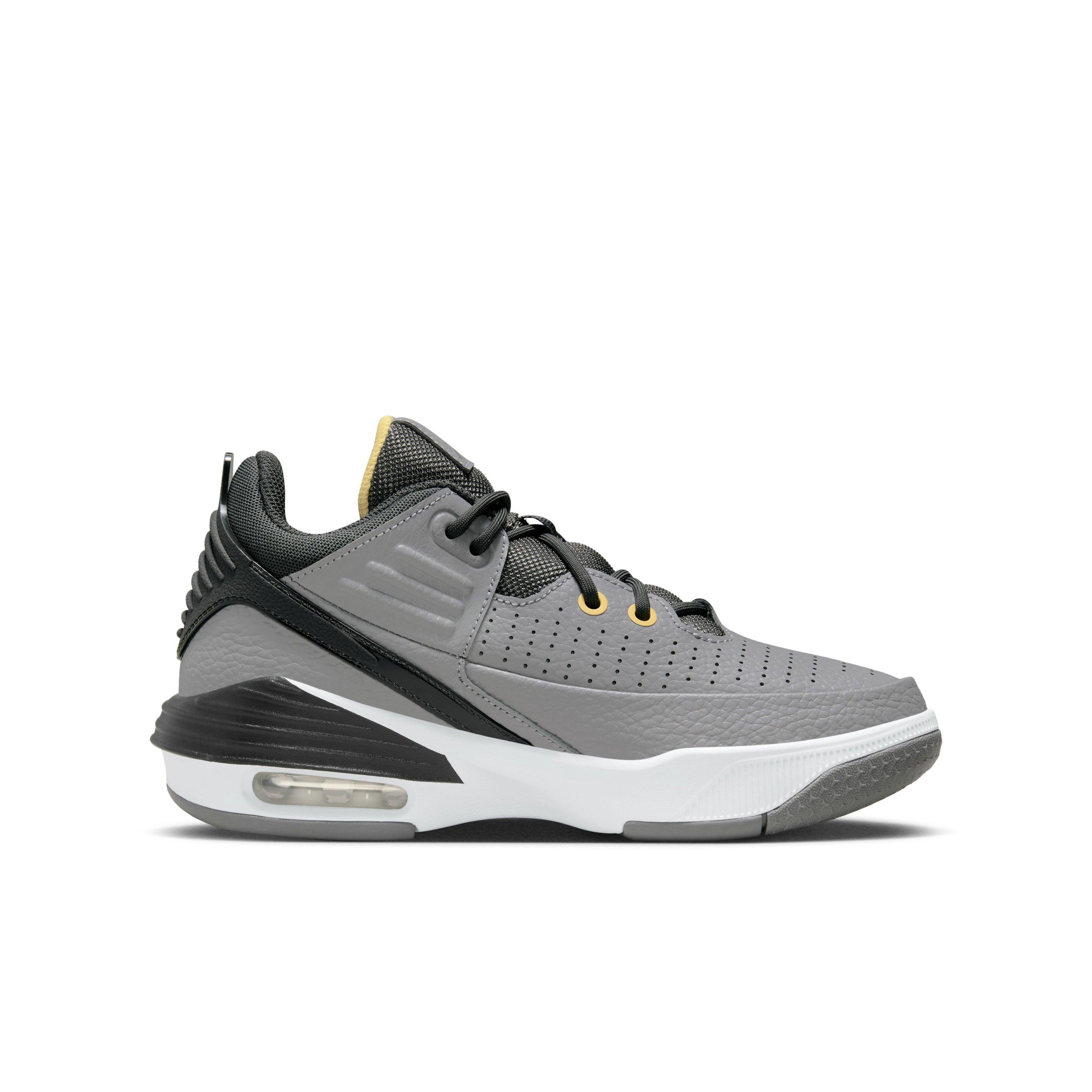 Jordan Max Aura 5 "Cement Grey/Anthracite/Topaz Gold/White" Grade School Boys' Shoe - GREY/ANTHRACITE/GOLD/WHITE Thumbnail View 1