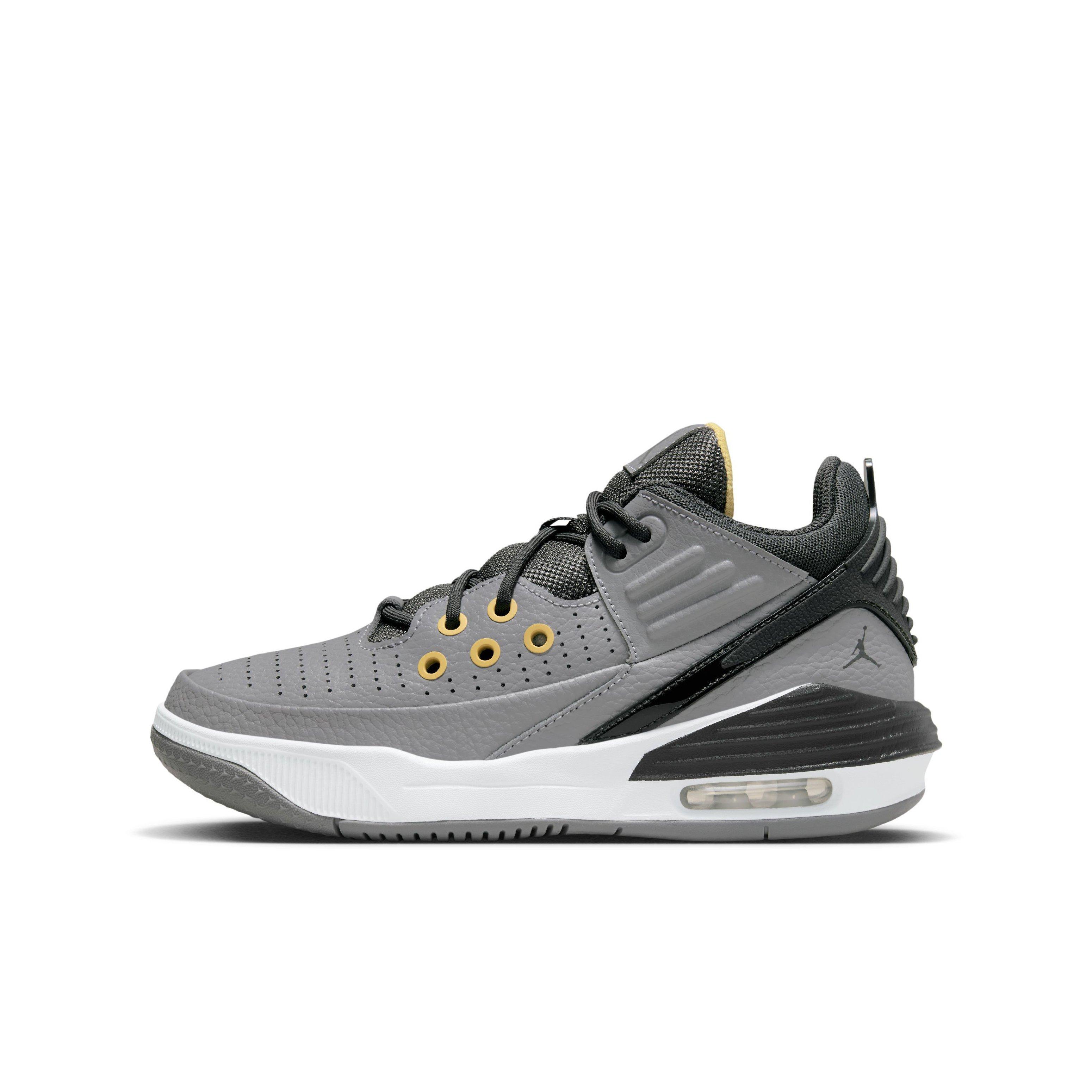 Jordan Max Aura 5 "Cement Grey/Anthracite/Topaz Gold/White" Grade School Boys' Shoe - GREY/ANTHRACITE/GOLD/WHITE Thumbnail View 2