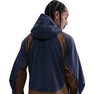 Nike Men's Tech Dri-FIT Woven Loose Color-Block Windrunner Jacket - Blue/Brown