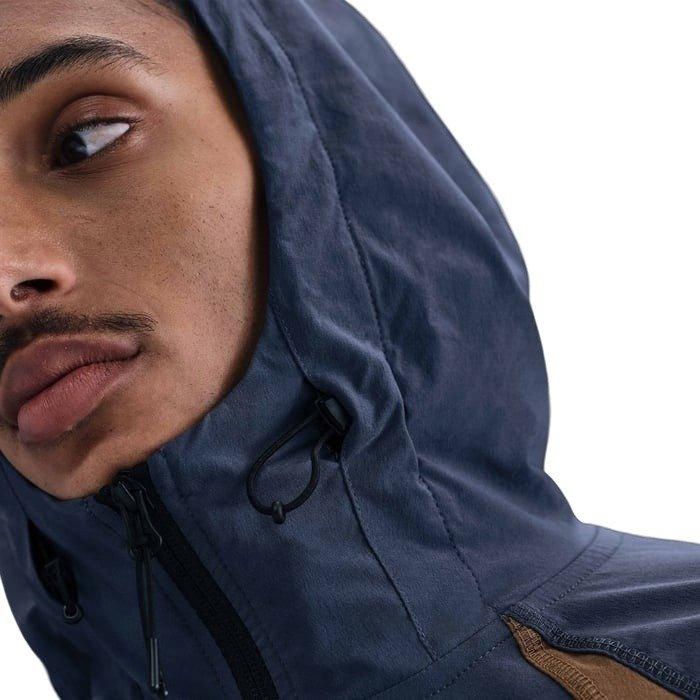 Nike Men's Tech Dri-FIT Woven Loose Color-Block Windrunner Jacket - Blue/Brown - BLUE/BROWN Thumbnail View 5