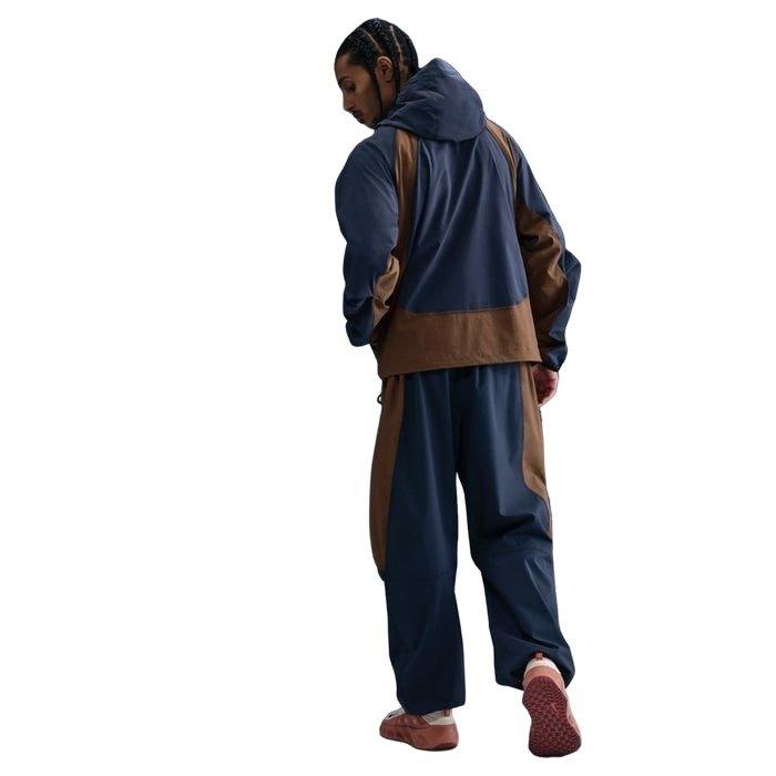 Nike Men's Tech Dri-FIT Woven Loose Color-Block Windrunner Jacket - Blue/Brown - BLUE/BROWN Thumbnail View 7