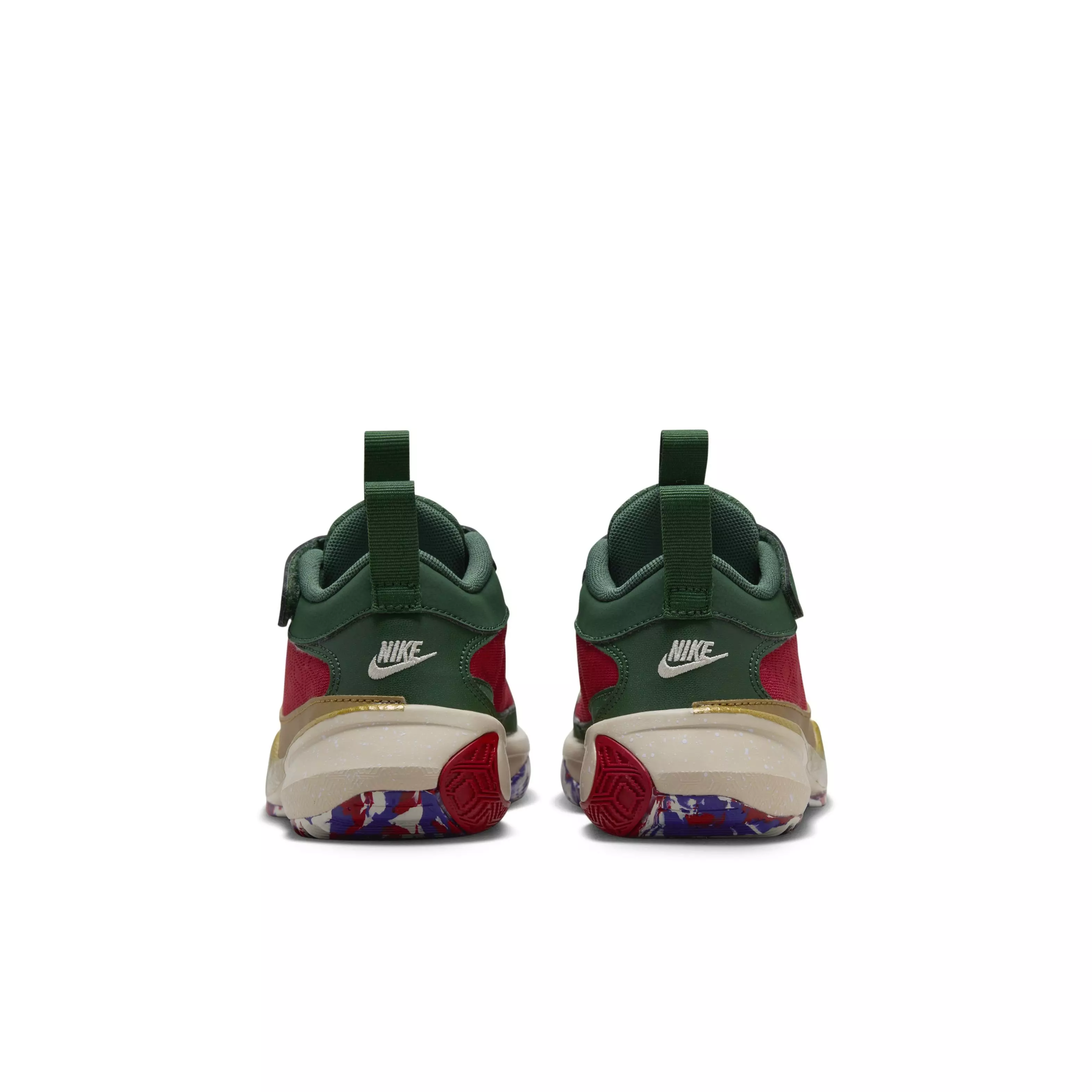 Nike Freak 5 "Gym Red/Metallic Gold/Court Purple" Preschool Boys' Basketball Shoe - RED/GOLD/PURPLE