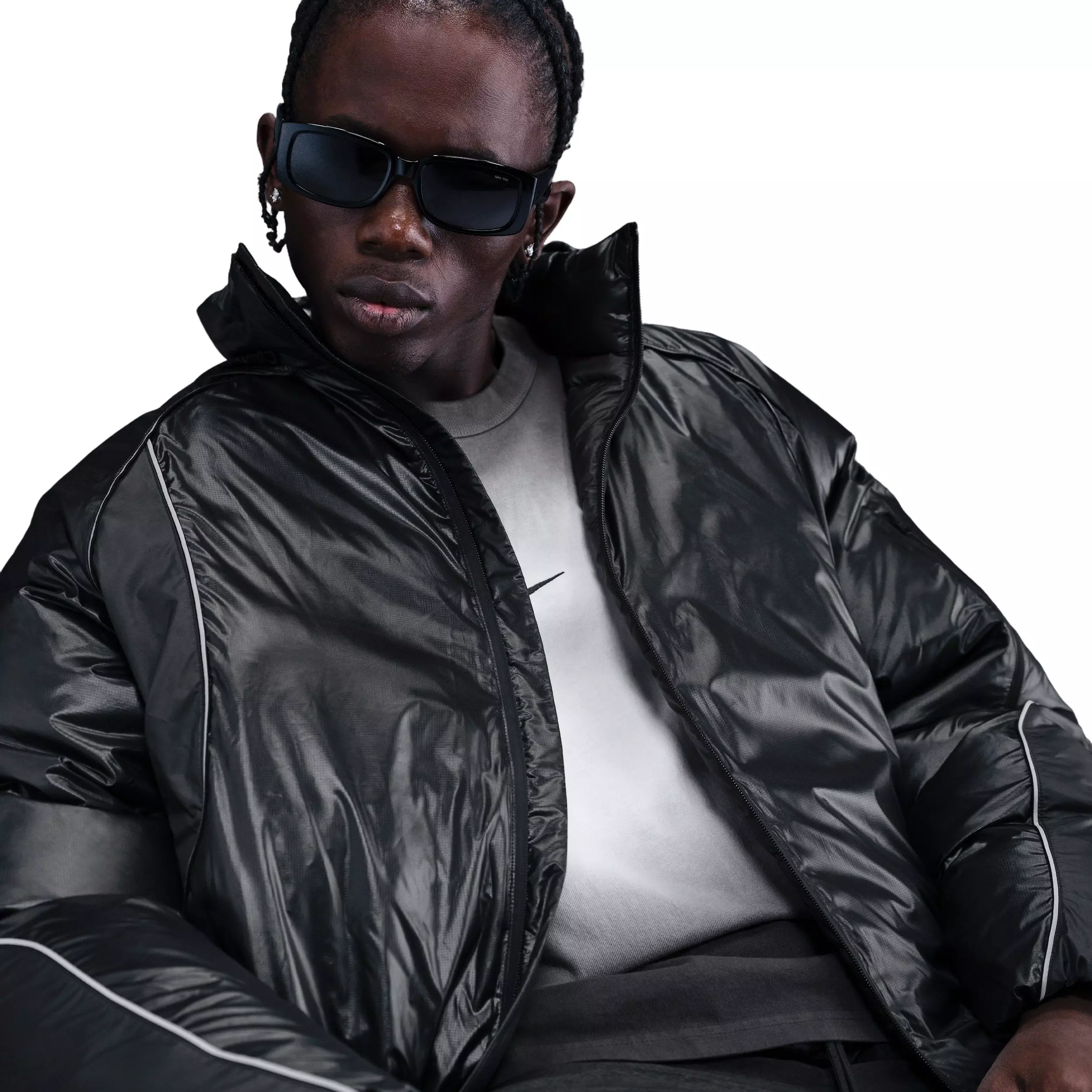 Nike Men's Tech Street Vision Bubble Jacket -Black - BLACK