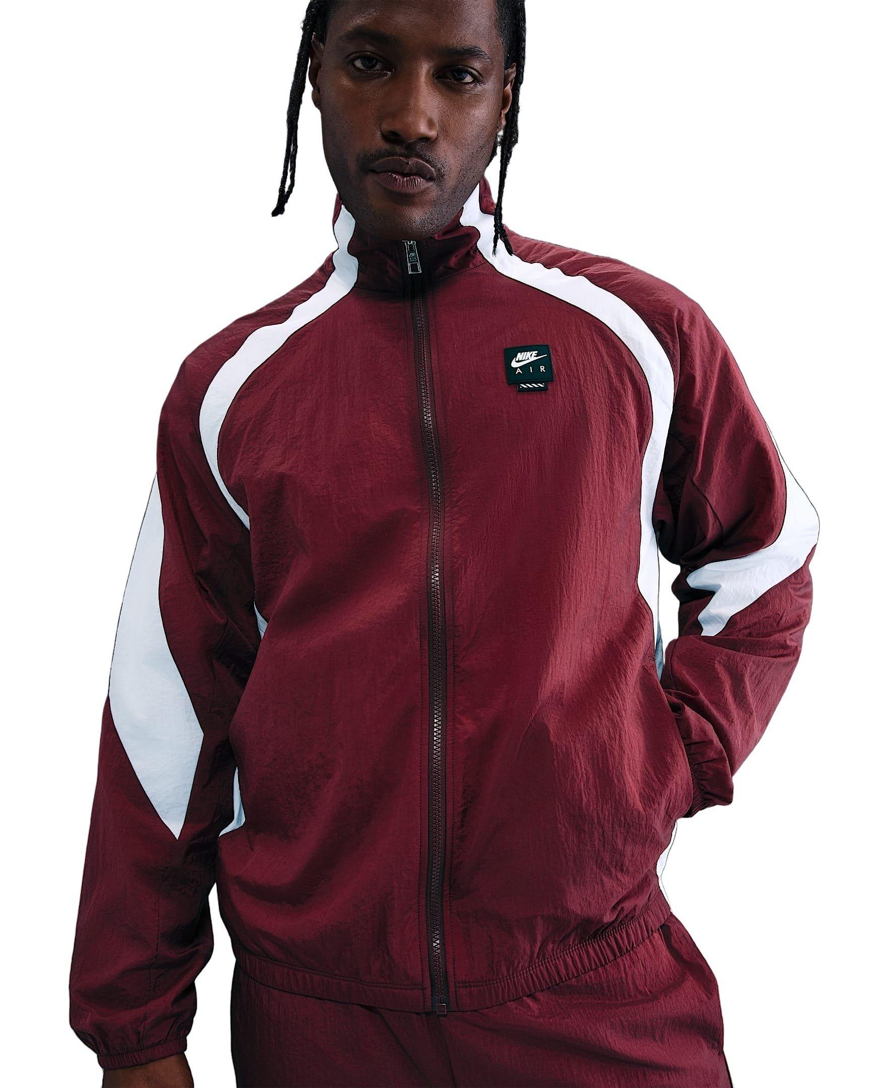 Nike Men's Air Woven Track Jacket - Red - RED Thumbnail View 1