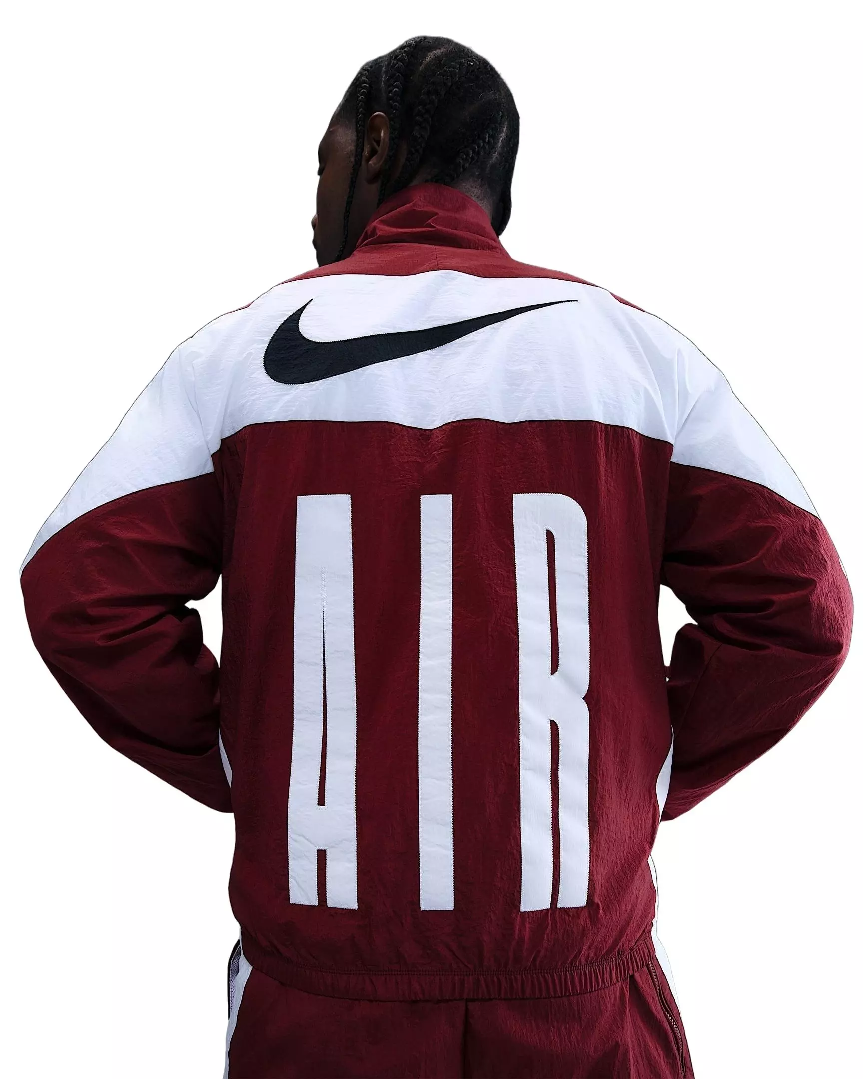 Nike Men's Air Woven Track Jacket - Red - RED