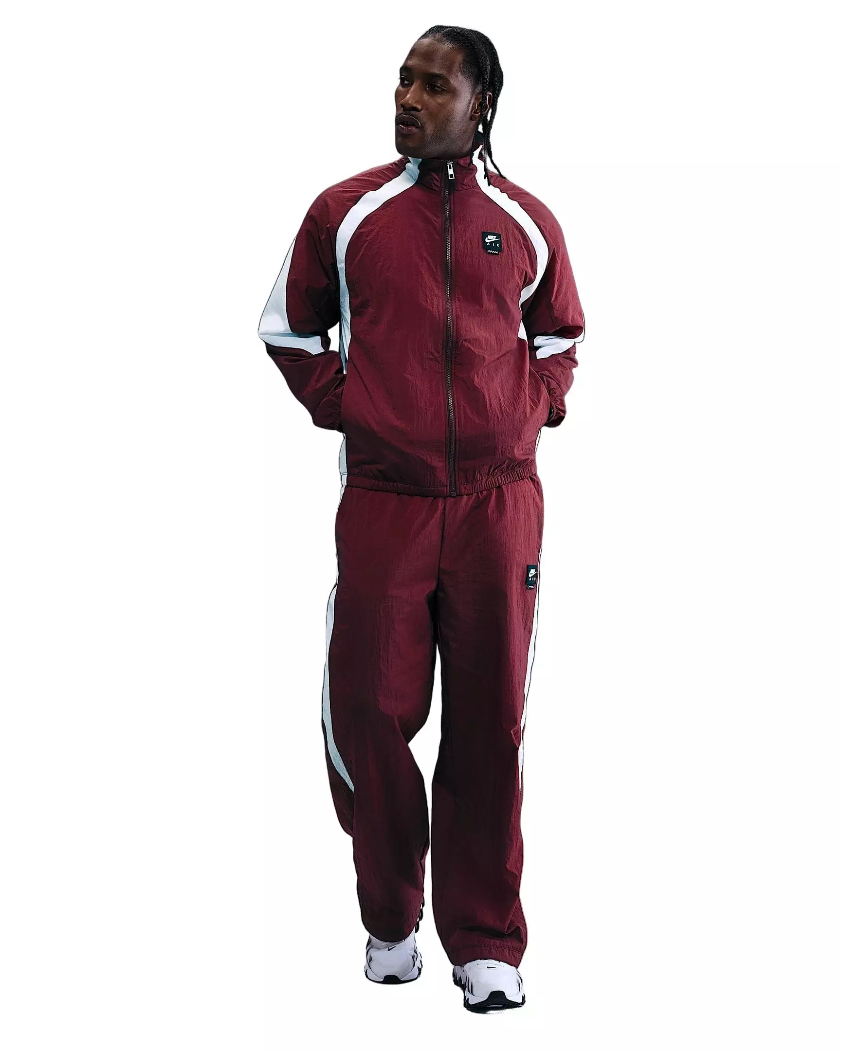 Nike Men's Air Woven Track Jacket - Red - RED