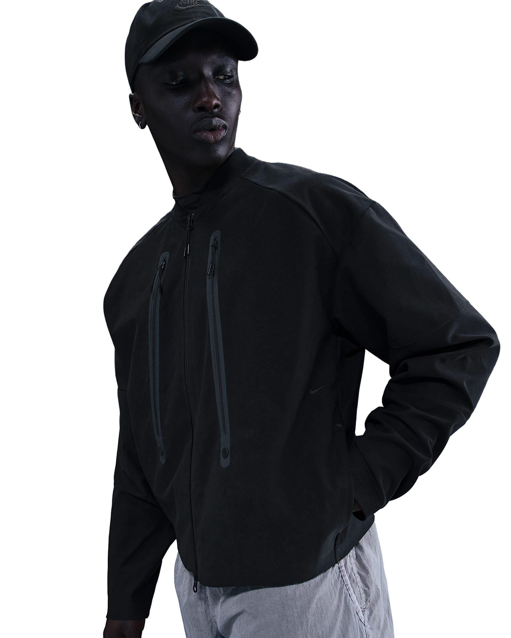 Nike Men's Tech Dri-FIT Shori Bomber Jacket - Black - BLACK Thumbnail View 1