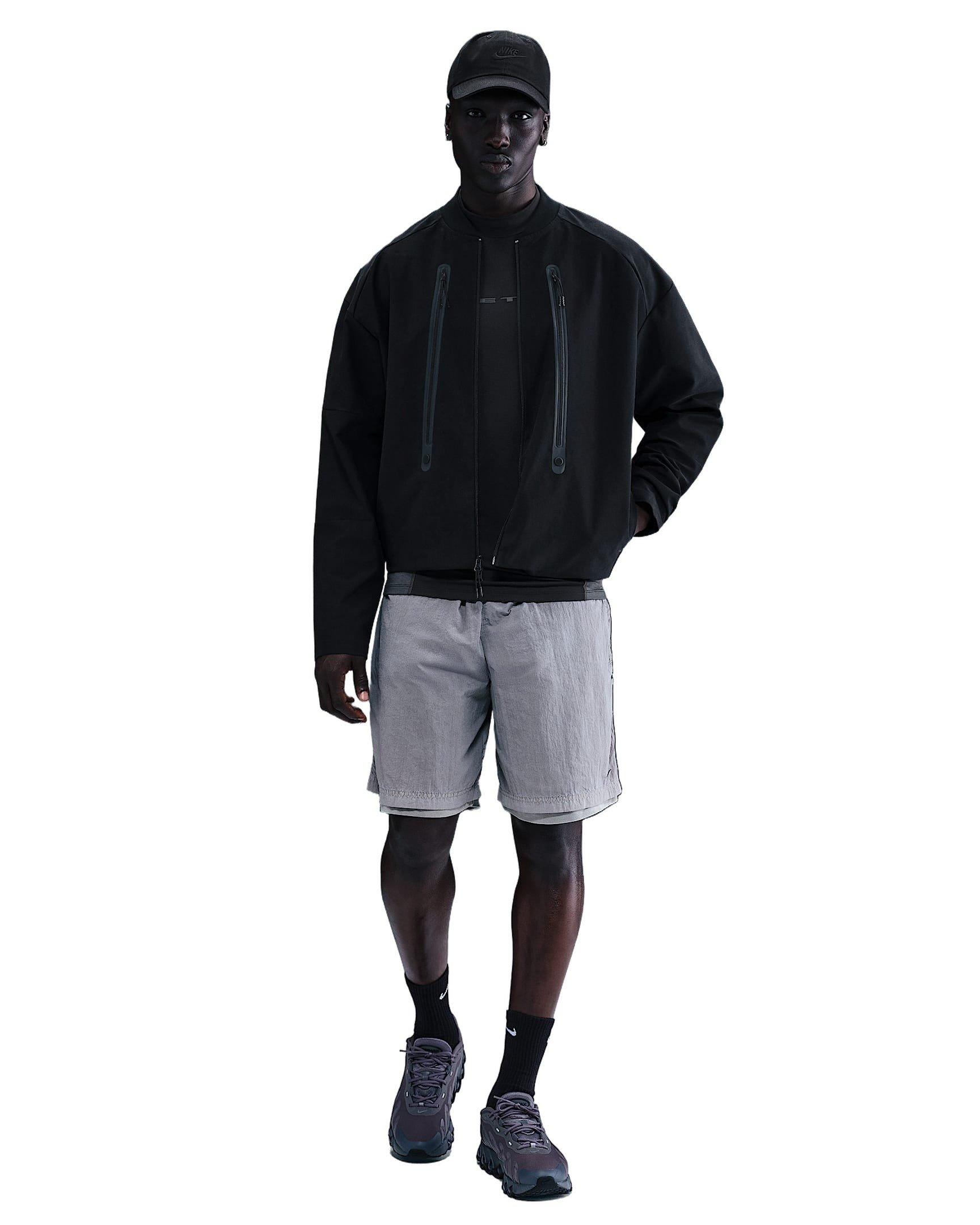 Nike Men's Tech Dri-FIT Shori Bomber Jacket - Black - BLACK Thumbnail View 4