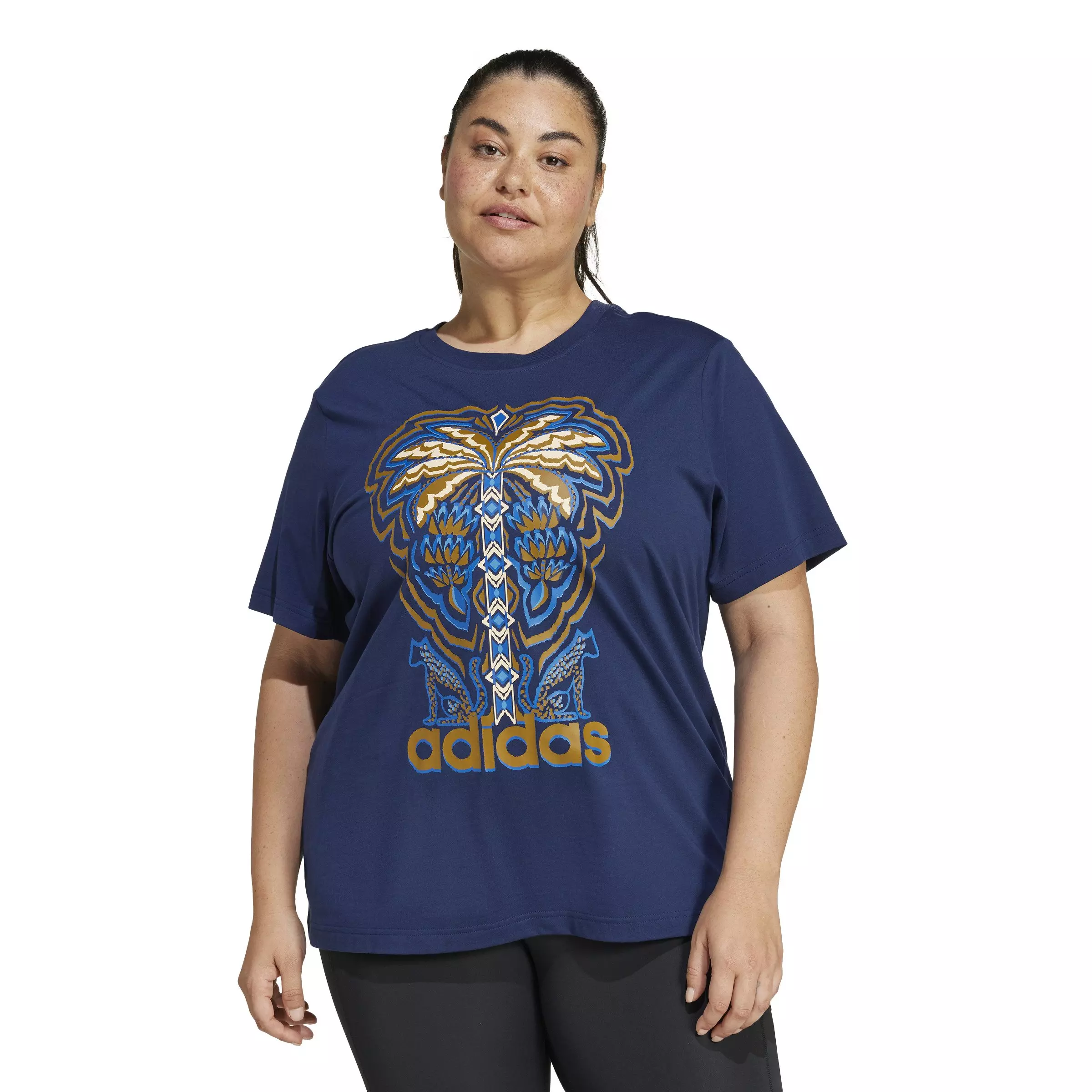 adidas Women's FARM Rio Graphic Tee - Blue - BLUE