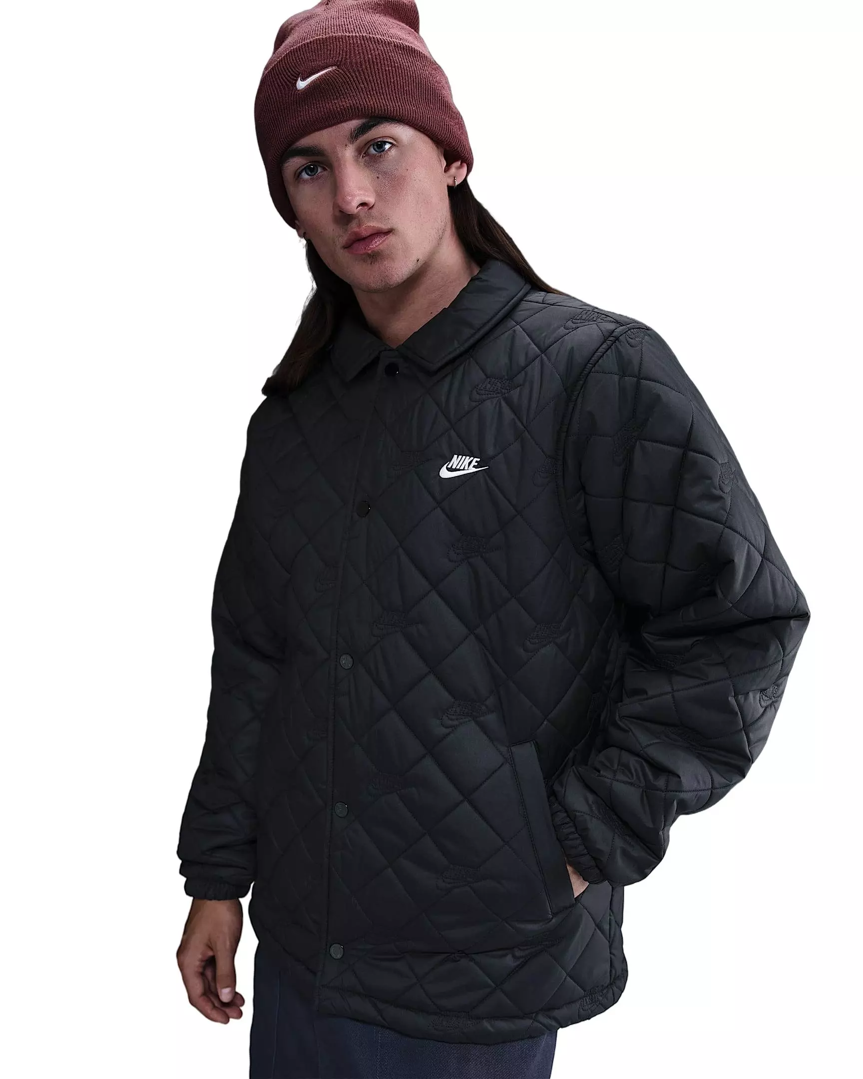 Nike Men's Club Coaches Full-Zip Jacket - BLACK