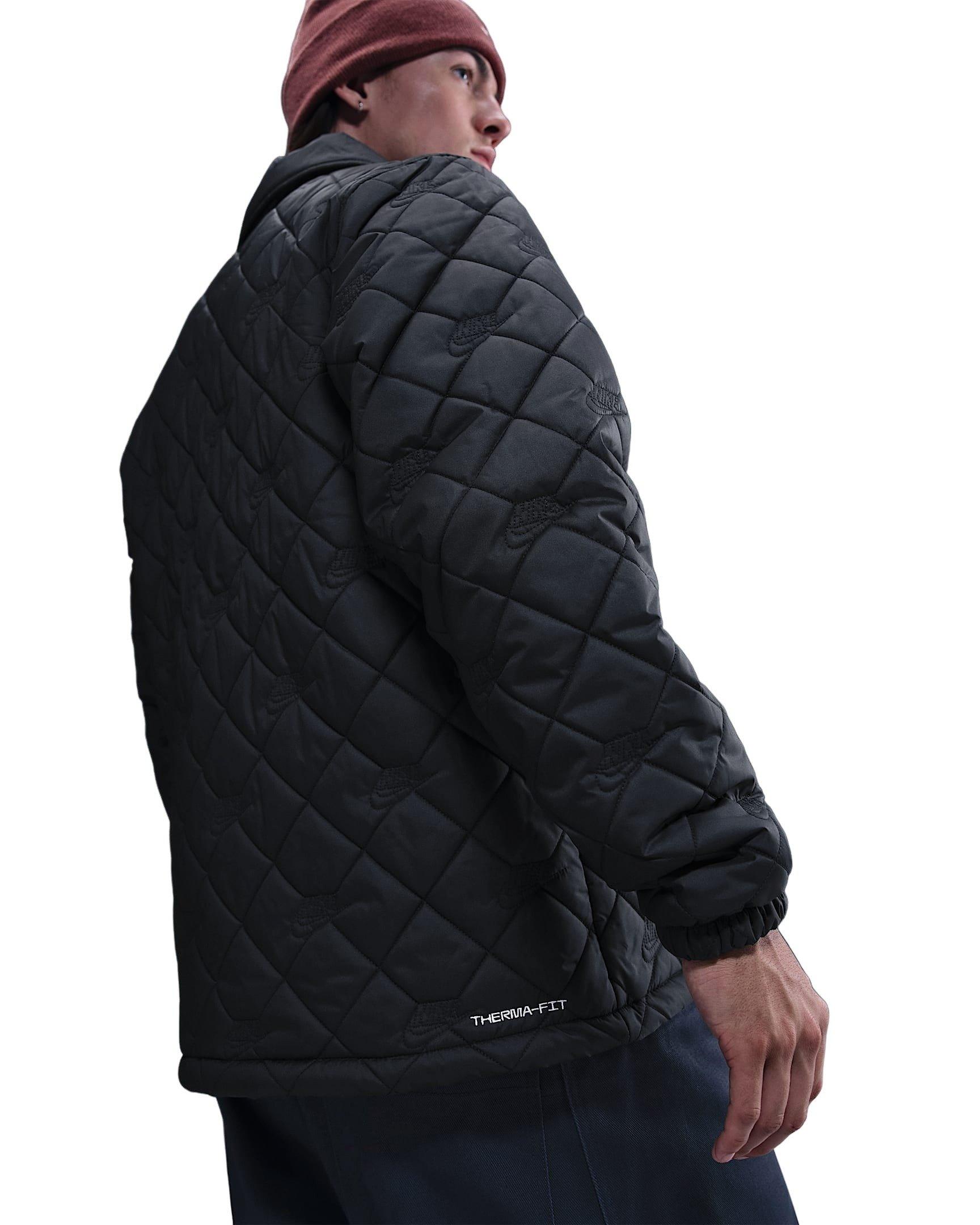 Nike Men's Club Coaches Jacket - BLACK Thumbnail View 2