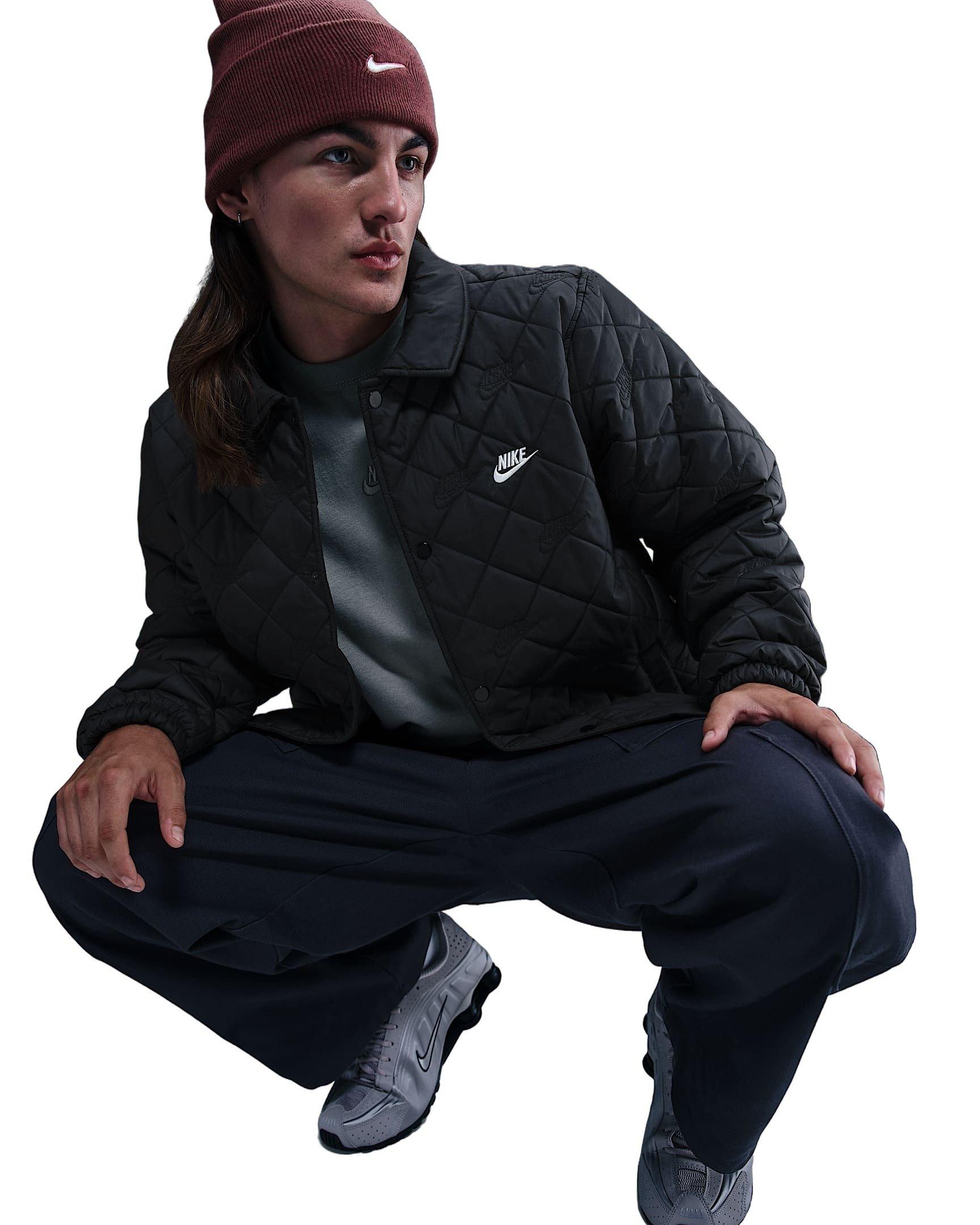 Nike Men's Club Coaches Full-Zip Jacket - BLACK Thumbnail View 3