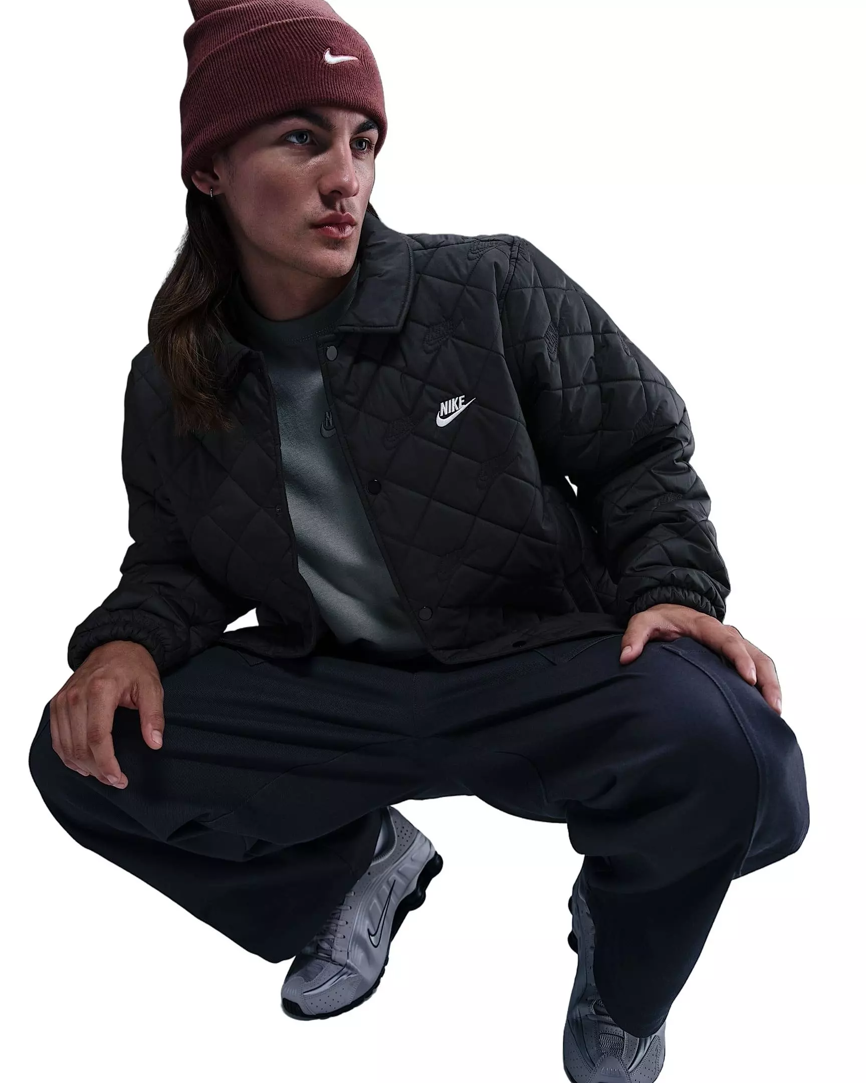 Nike Men's Club Coaches Full-Zip Jacket - BLACK