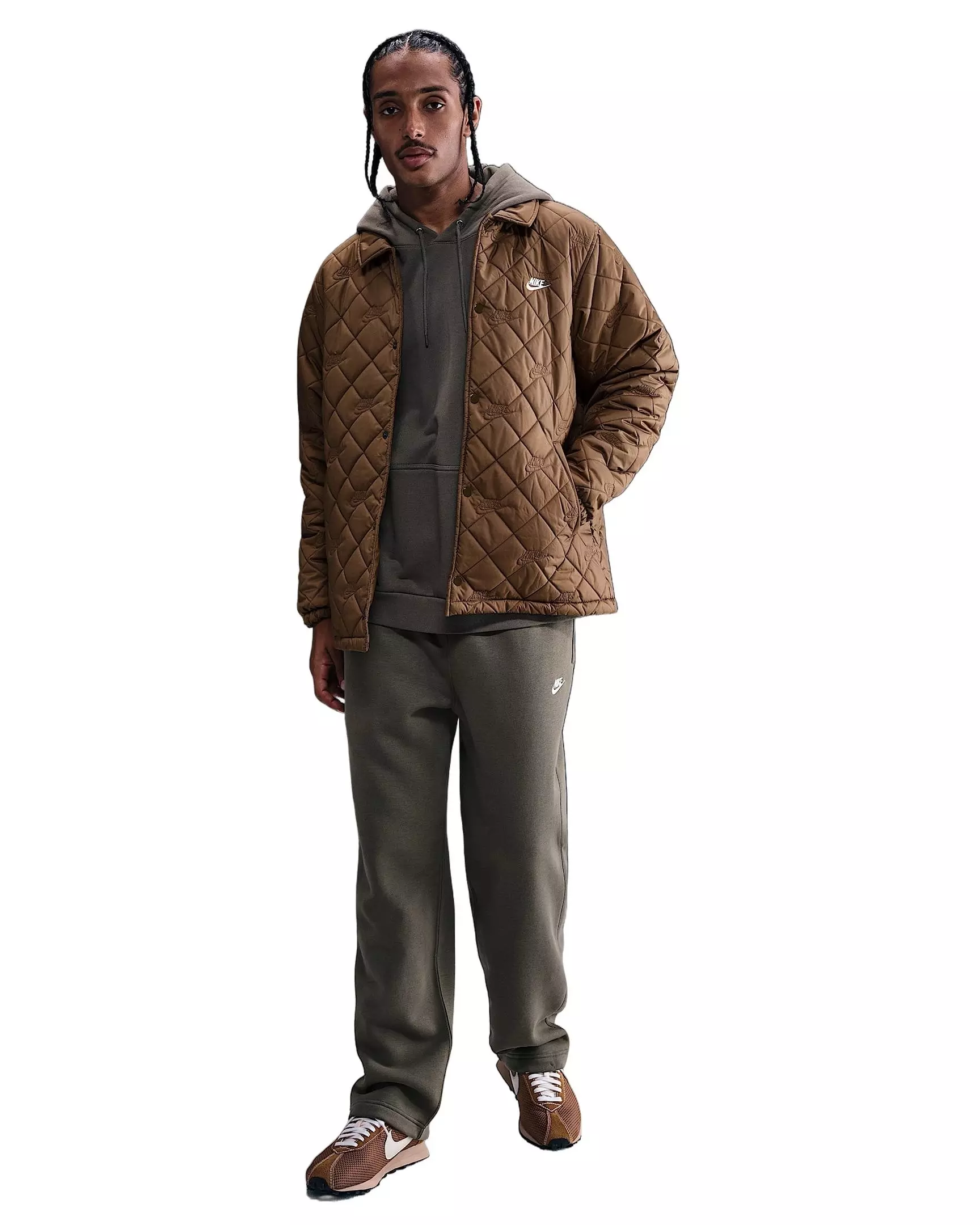 Nike Men's Club Coaches Jacket - BROWN