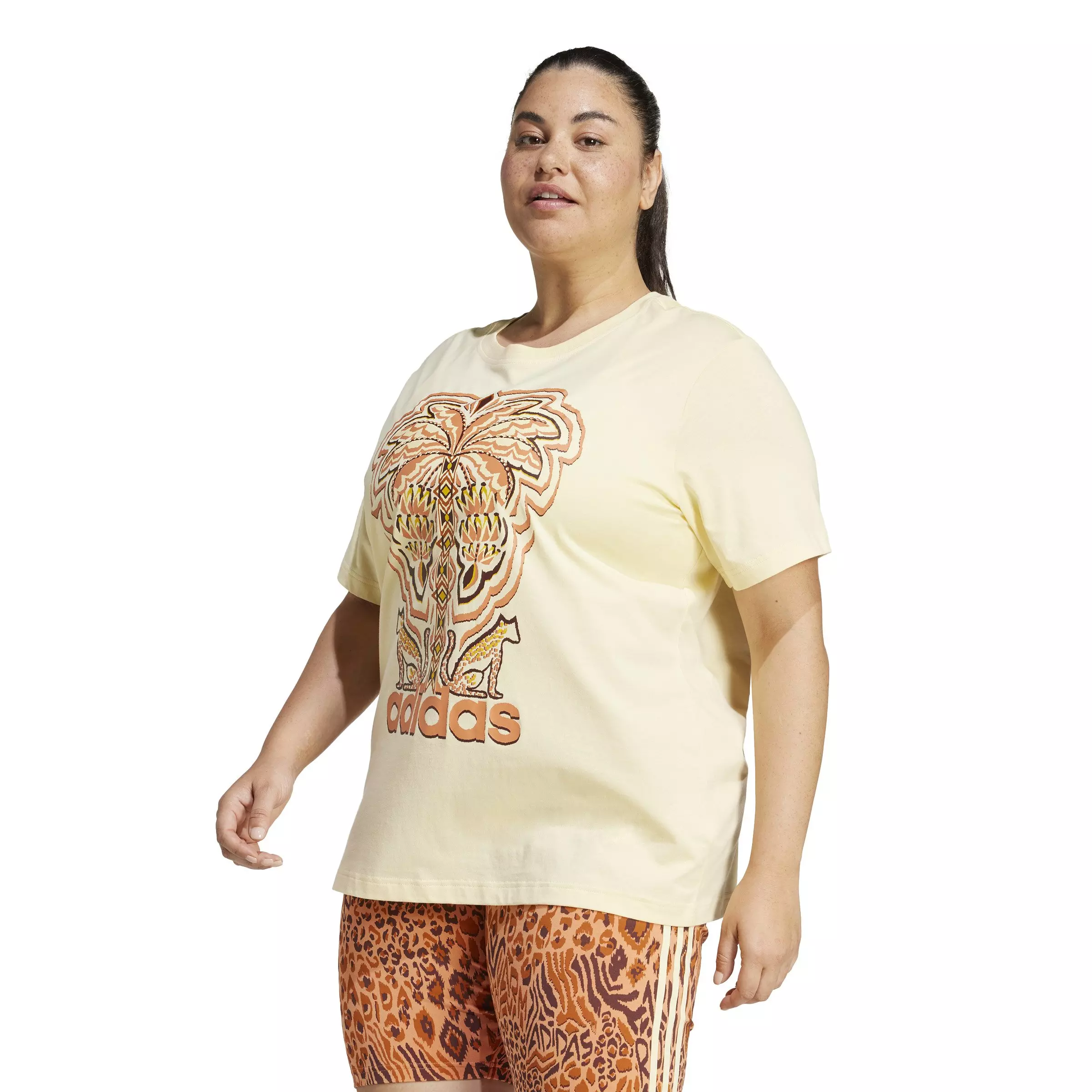 adidas Women's FARM Rio Graphic Tee - Yellow - YELLOW