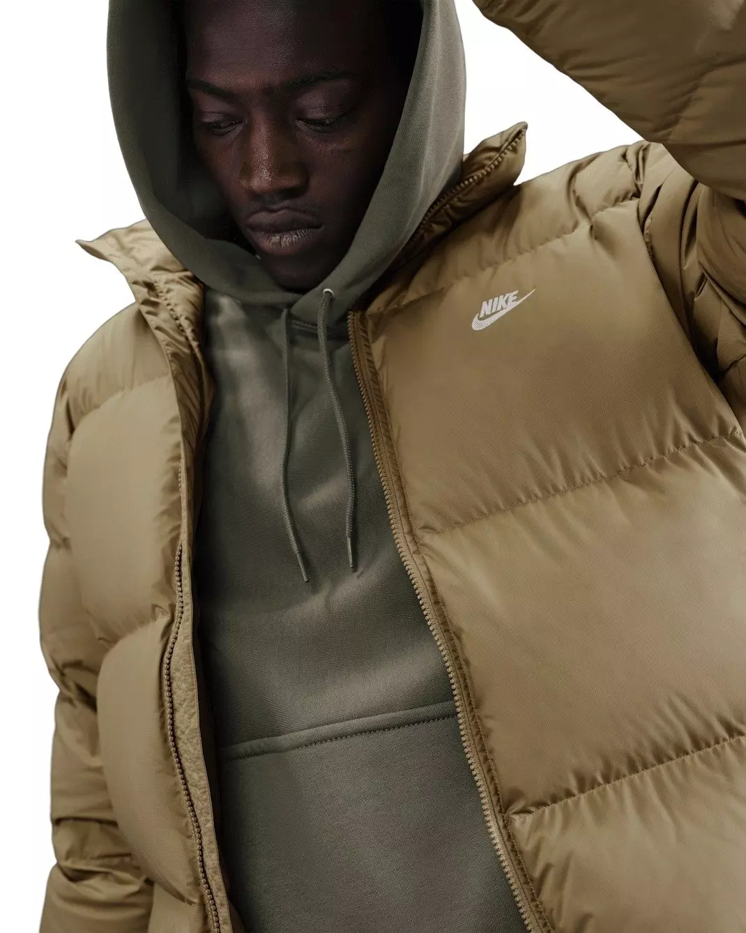 Nike Men's Sportswear Club Therma-FIT Puffer Jacket - BEIGE