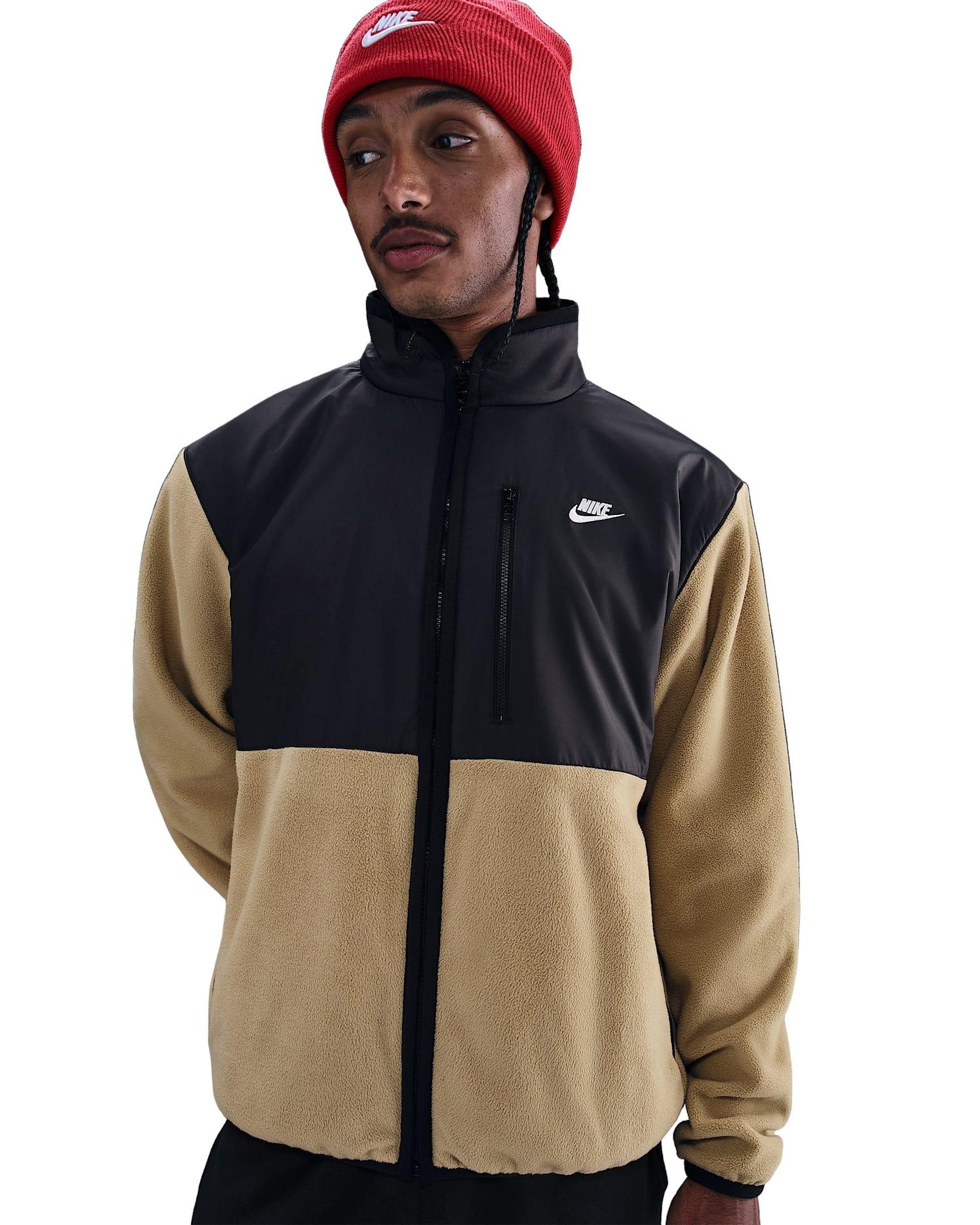 Nike Men's Sportswear Club Winterized Full-Zip Jacket - Brown/Black - BROWN/BLACK Thumbnail View 1