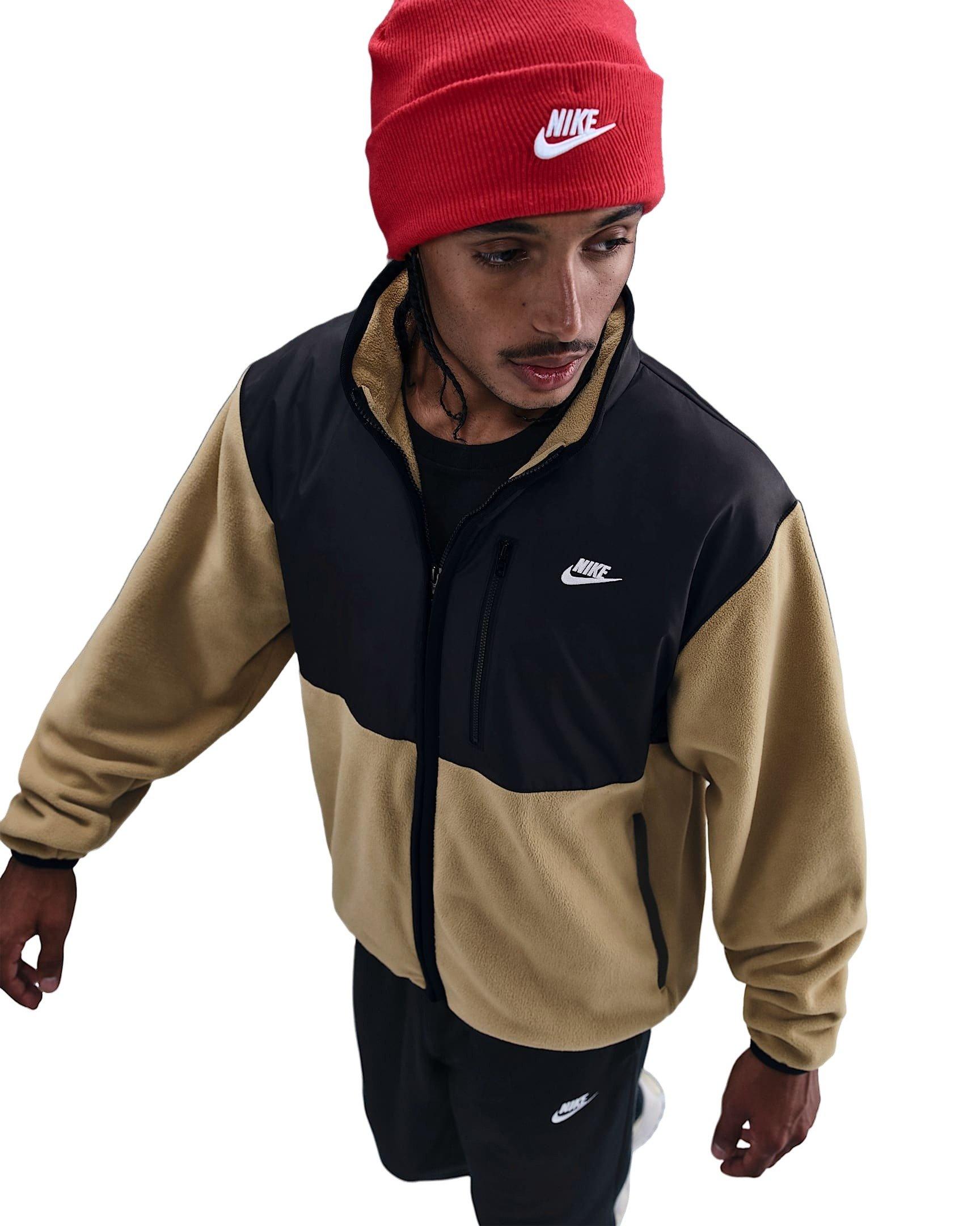 Nike Men's Sportswear Club Winterized Full-Zip Jacket - Brown/Black - BROWN/BLACK Thumbnail View 3