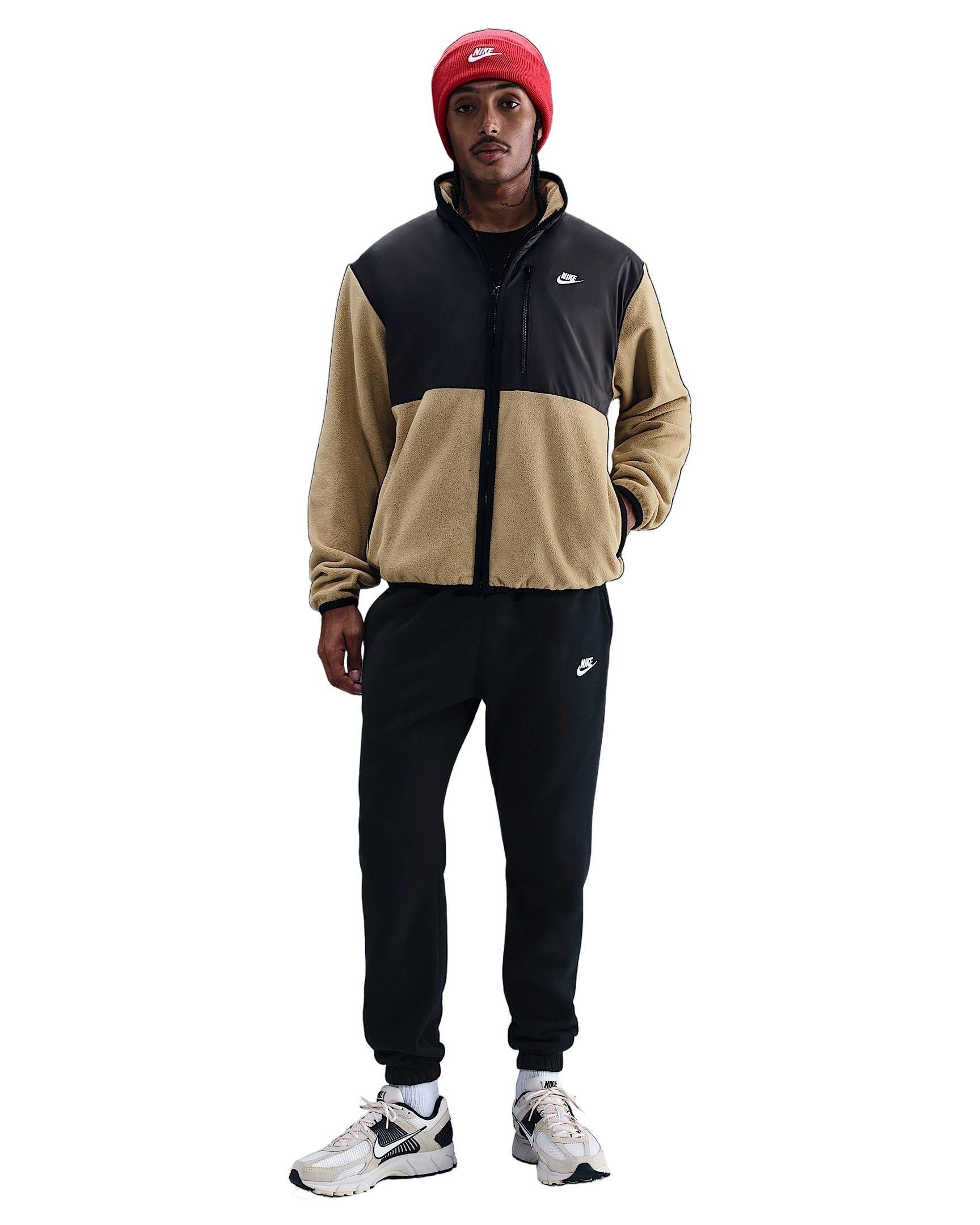 Nike Men's Sportswear Club Winterized Full-Zip Jacket - Brown/Black - BROWN/BLACK Thumbnail View 4