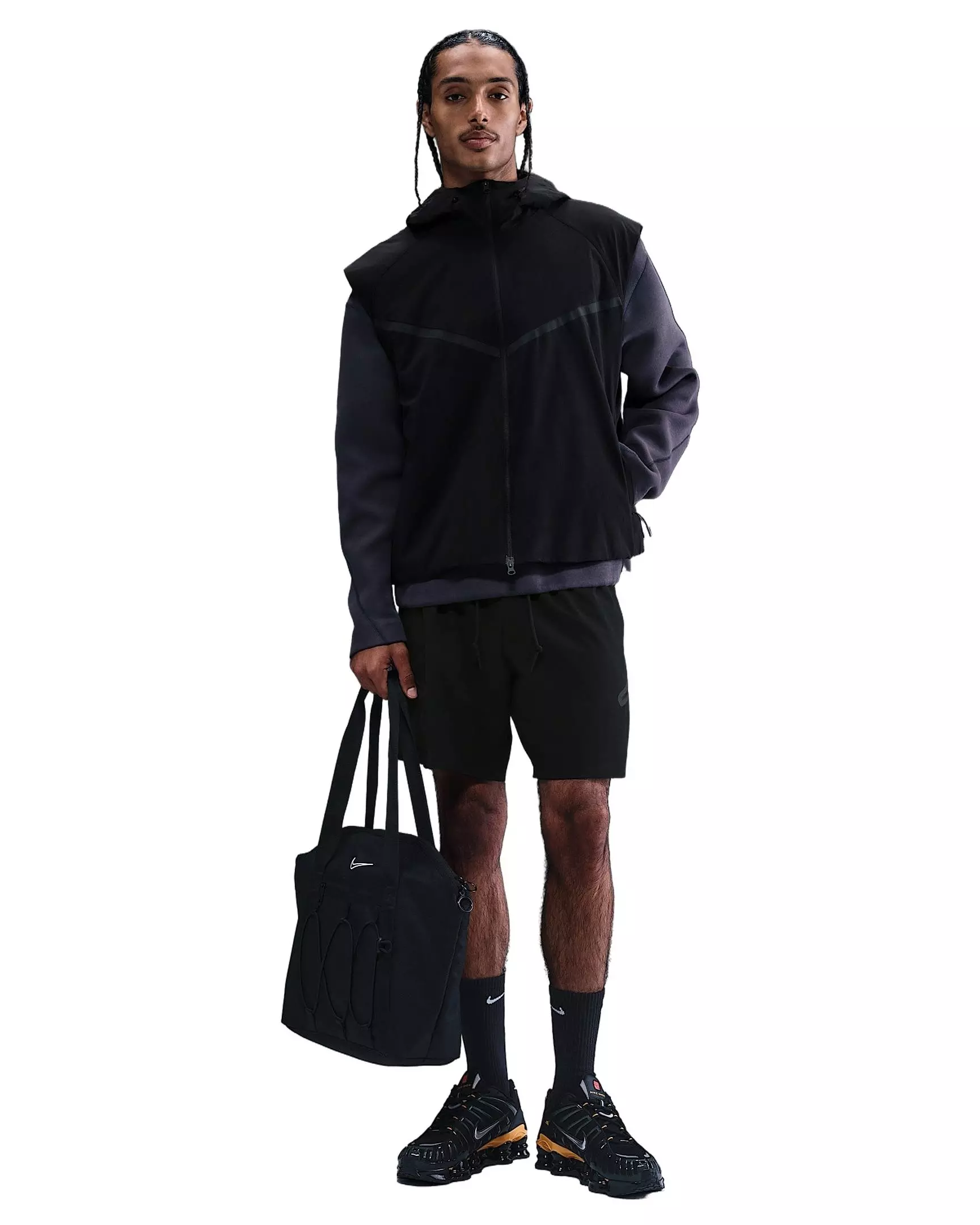 Nike Men's Tech Dri-FIT Woven Windrunner Vest - BLACK