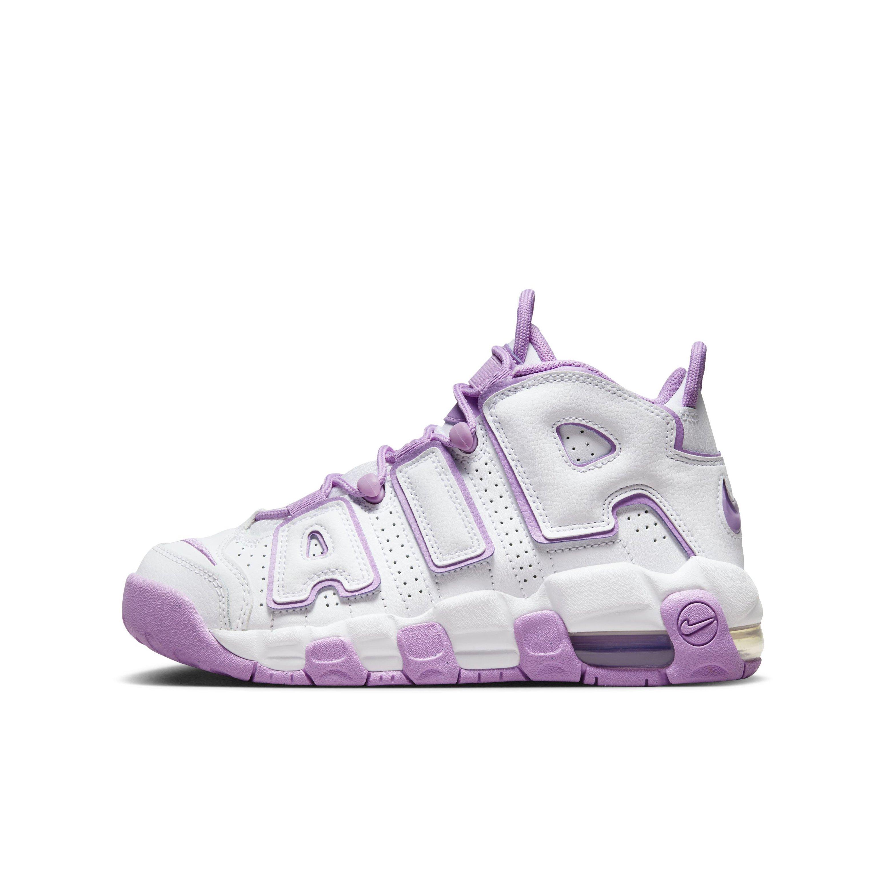 Nike Air More Uptempo Grade School Kids' "White/Rush Fuchsia/Rush Fuchsia" Shoe