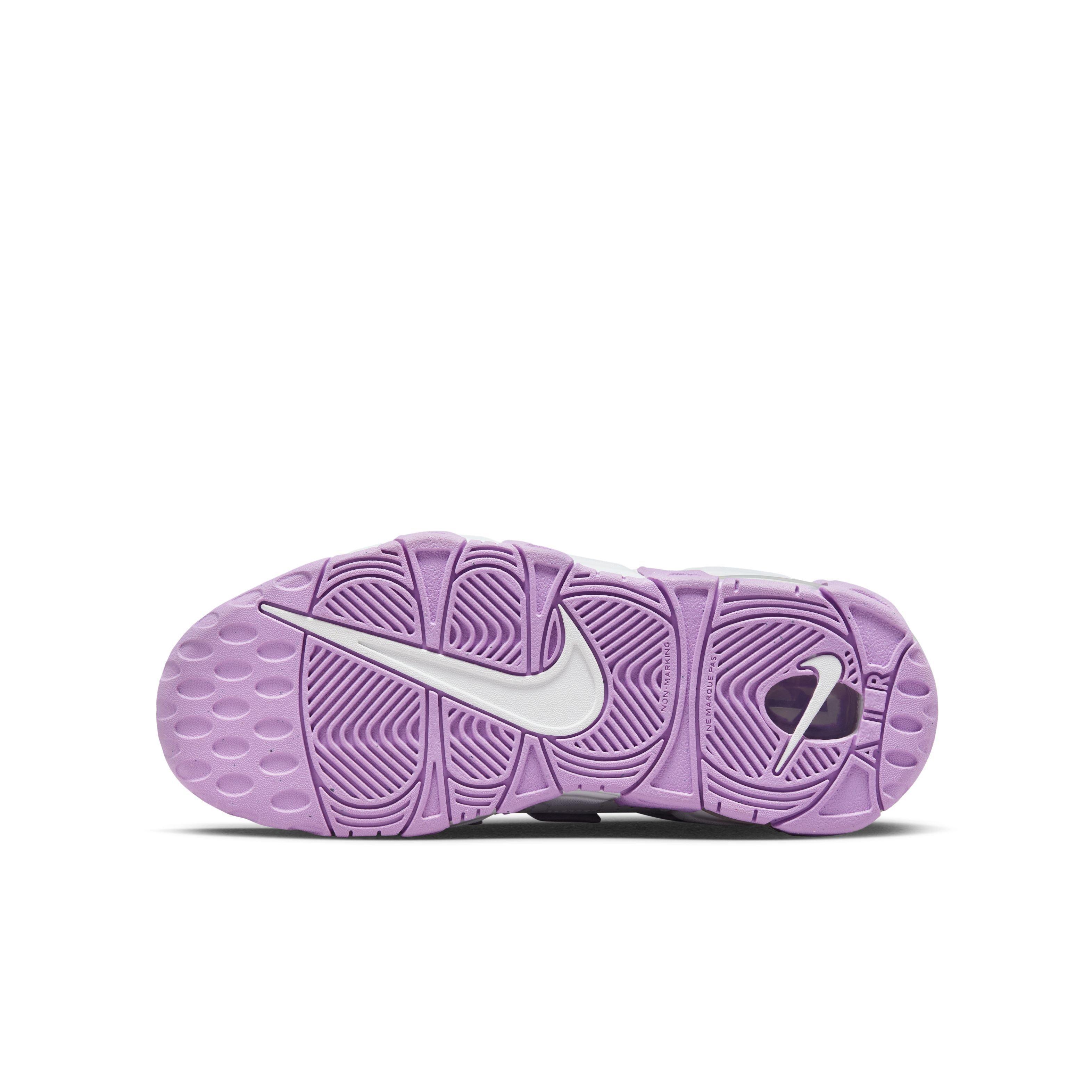 Nike Air More Uptempo Grade School Kids' "White/Rush Fuchsia/Rush Fuchsia" Shoe