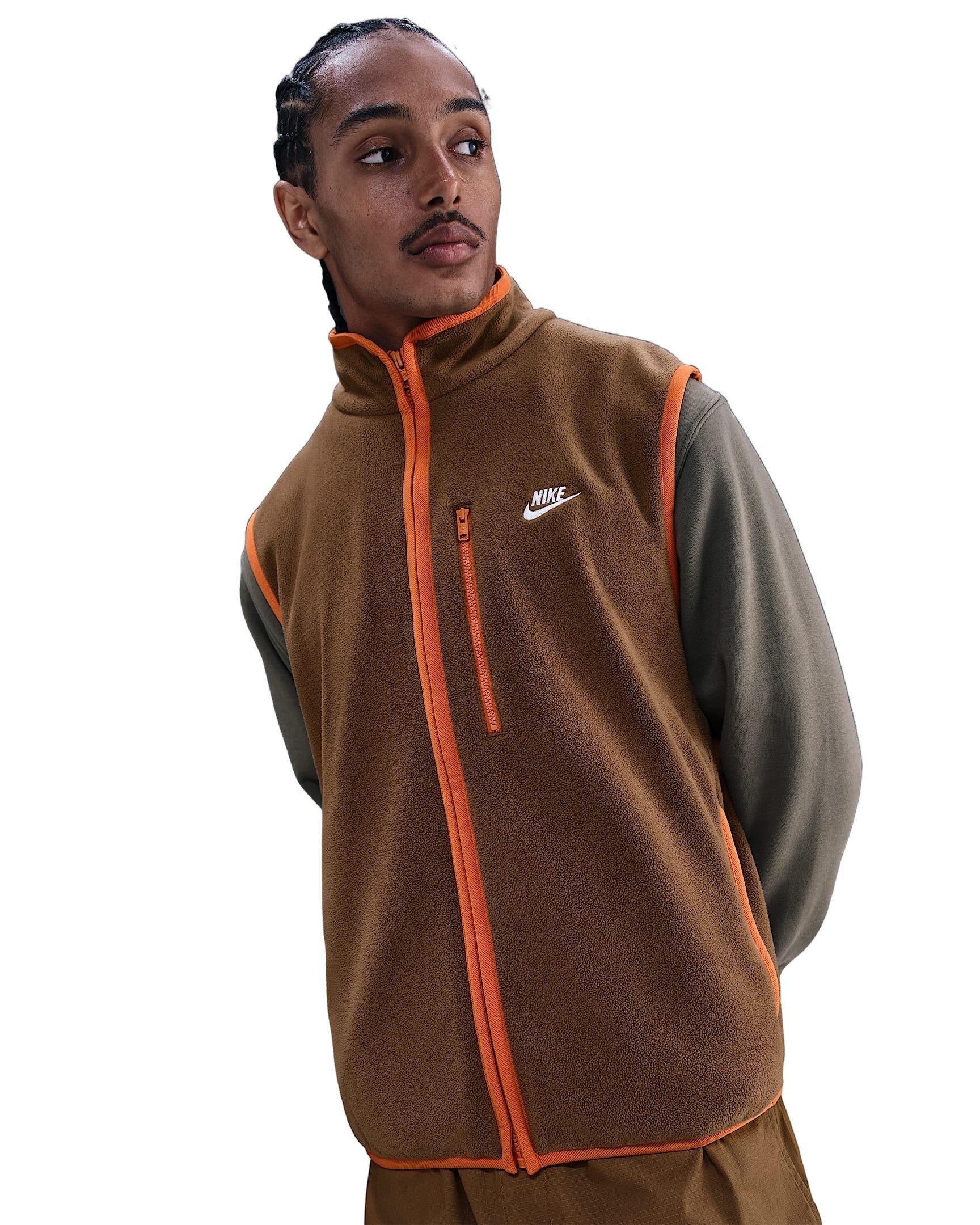 Nike Men's Club Winterized Full-Zip Vest - BROWN Thumbnail View 3