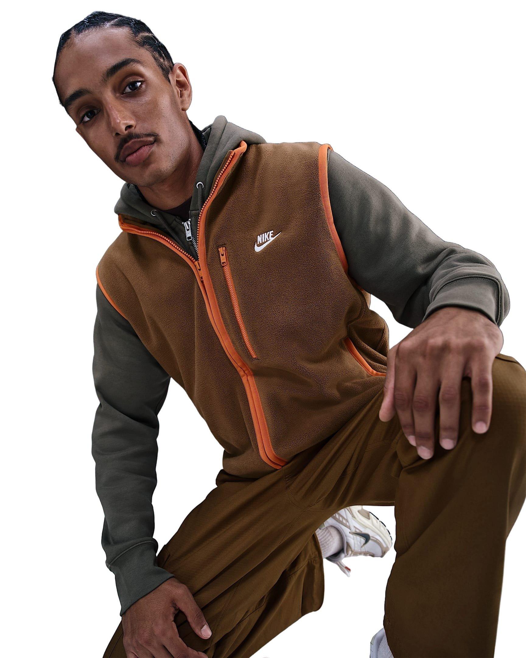 Nike Men's Club Winterized Full-Zip Vest - BROWN Thumbnail View 5