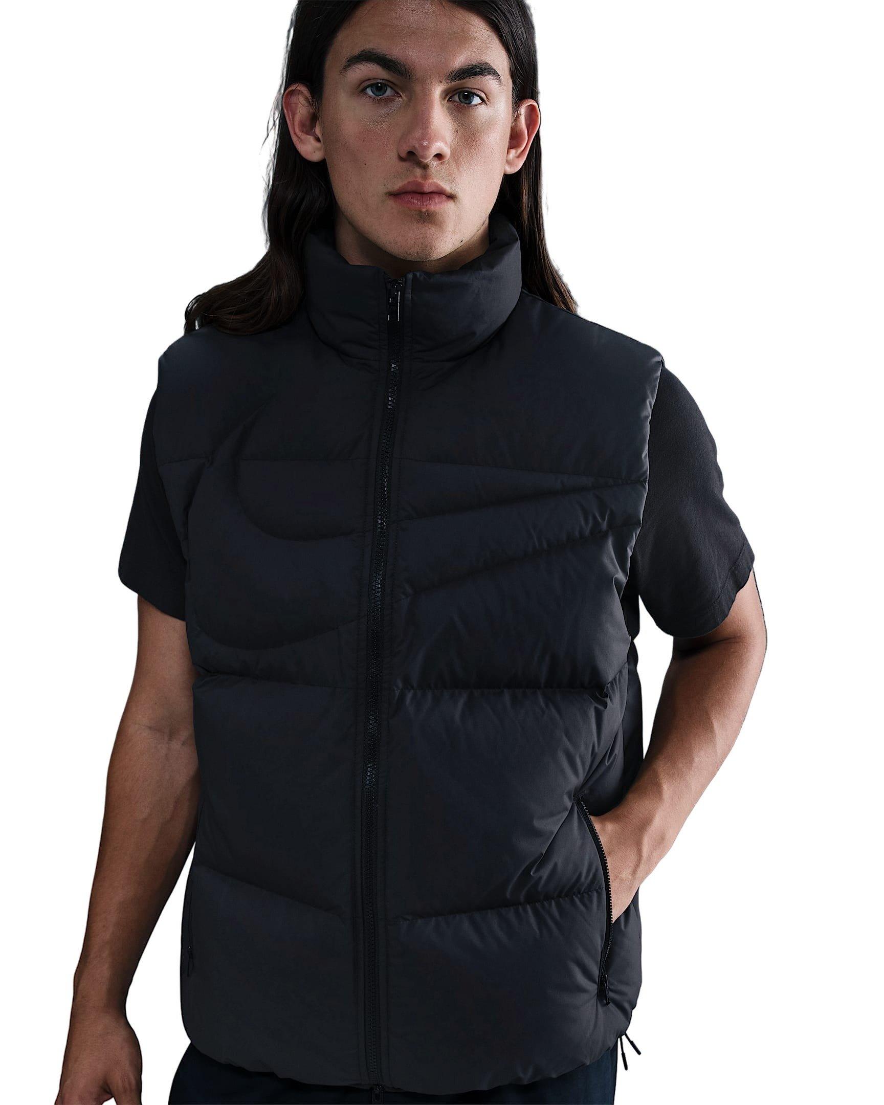 Nike Men's Sportswear Club Therma-FIT Loose Vest - Black - BLACK Thumbnail View 3