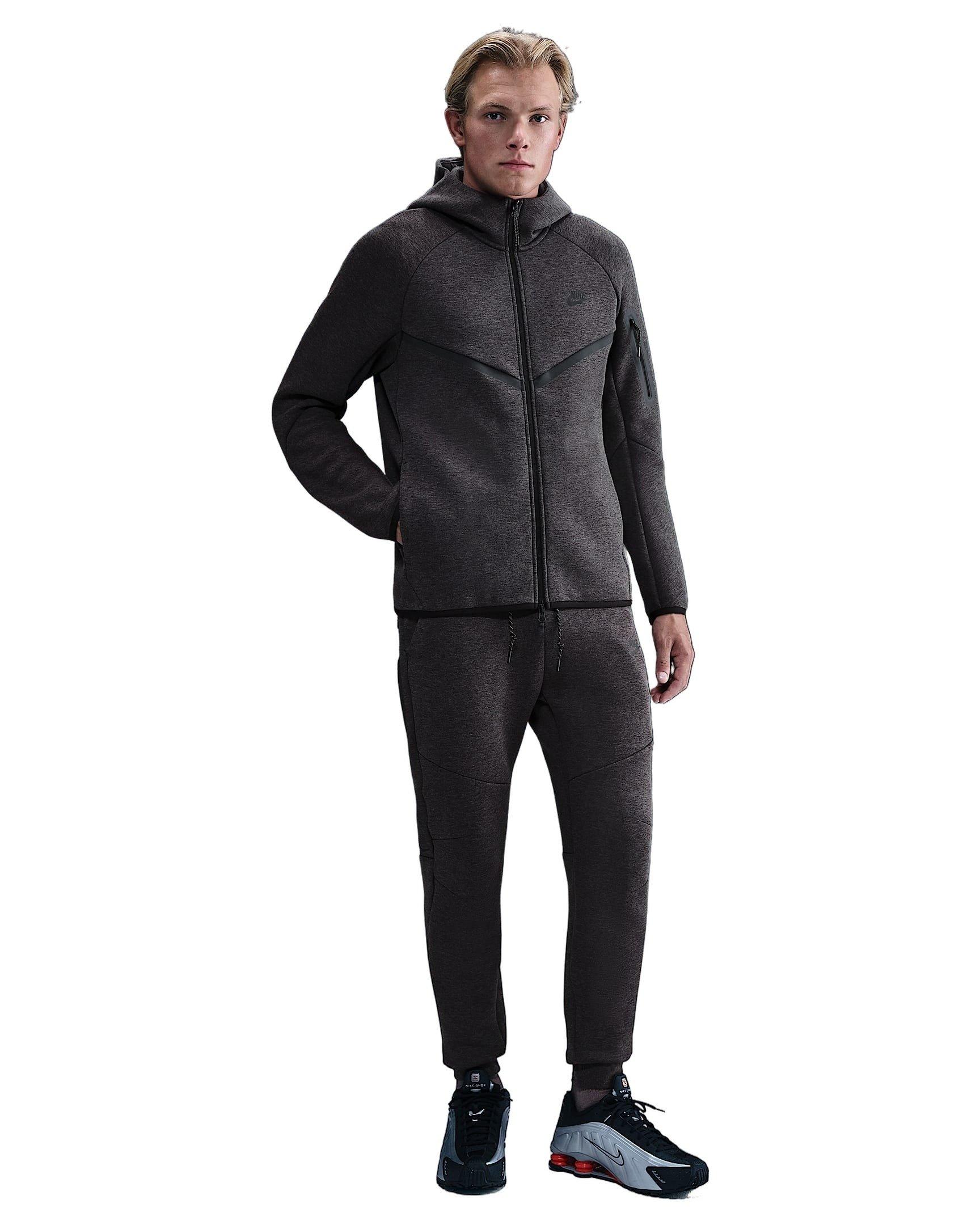 Nike Men's Tech Fleece Windrunner Full-Zip Jacket - Black Heather - BLACK HEATHER Thumbnail View 4